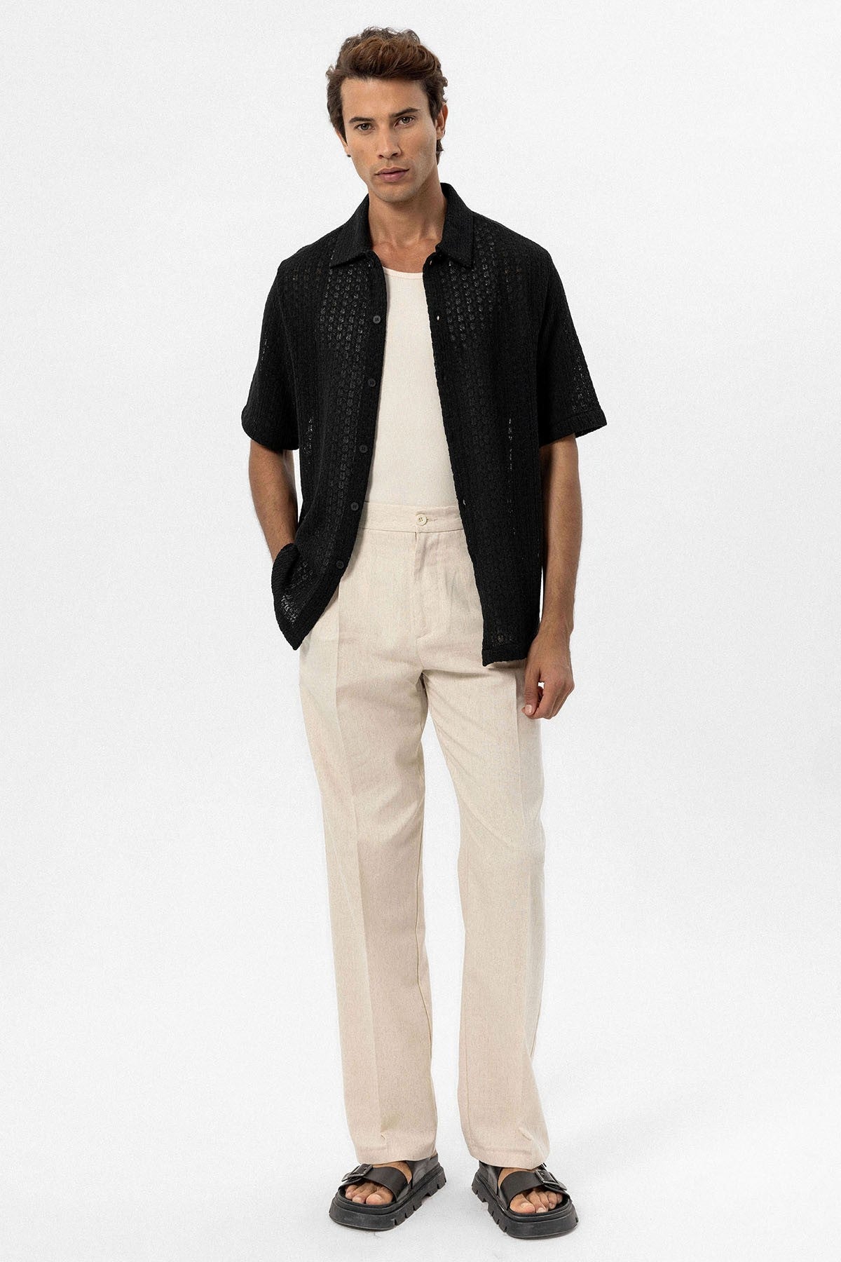 Antioch Textured Crochet Men's Shirt