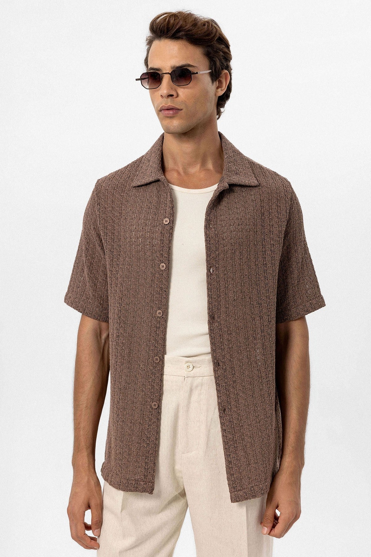 Antioch Textured Crochet Men's Shirt