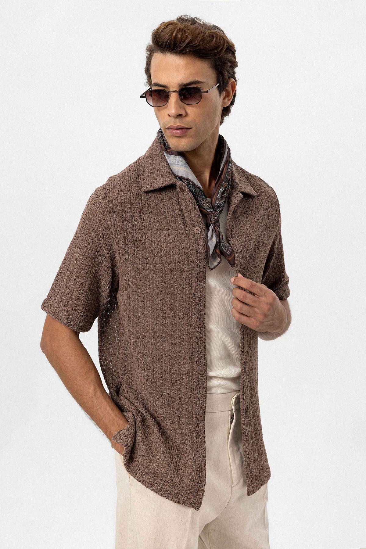 Antioch Textured Crochet Men's Shirt