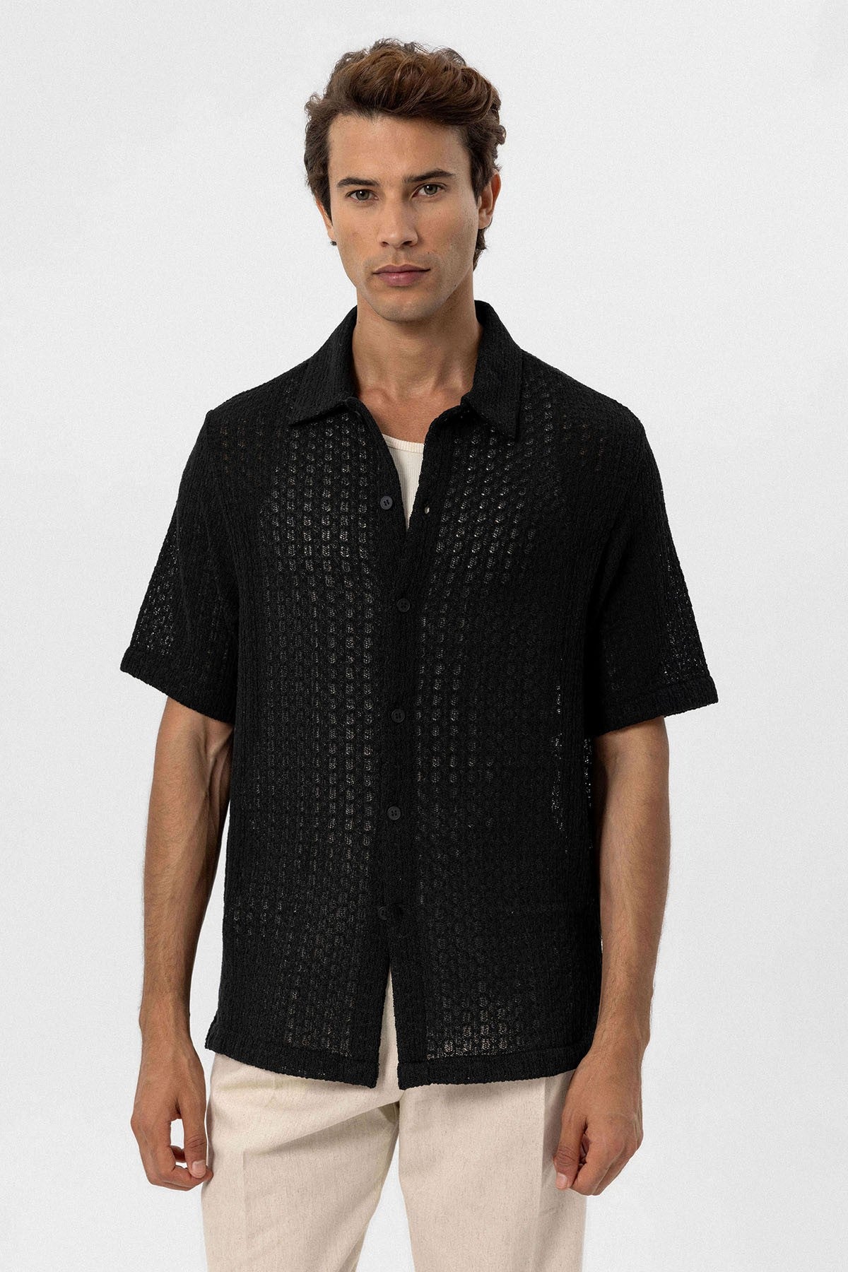 Antioch Textured Crochet Men's Shirt