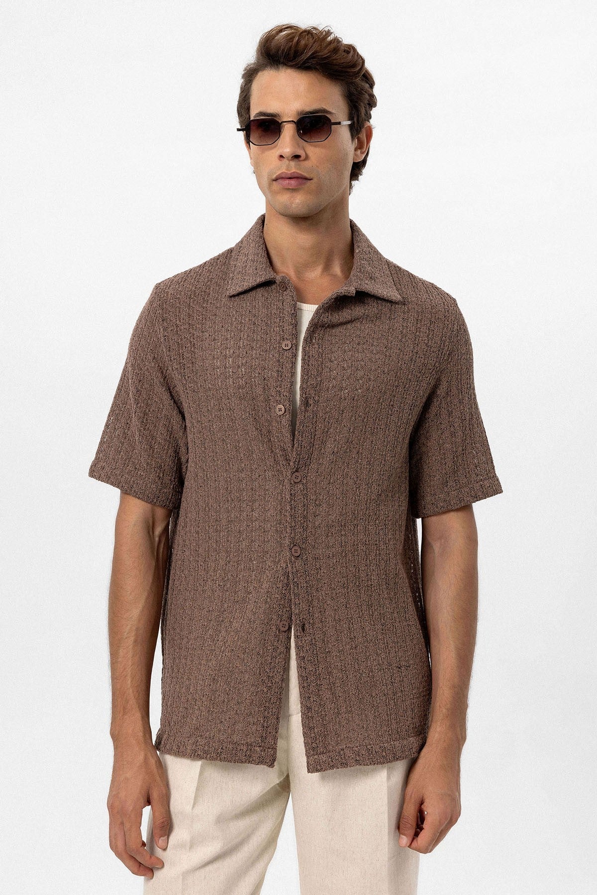 Antioch Textured Crochet Men's Shirt