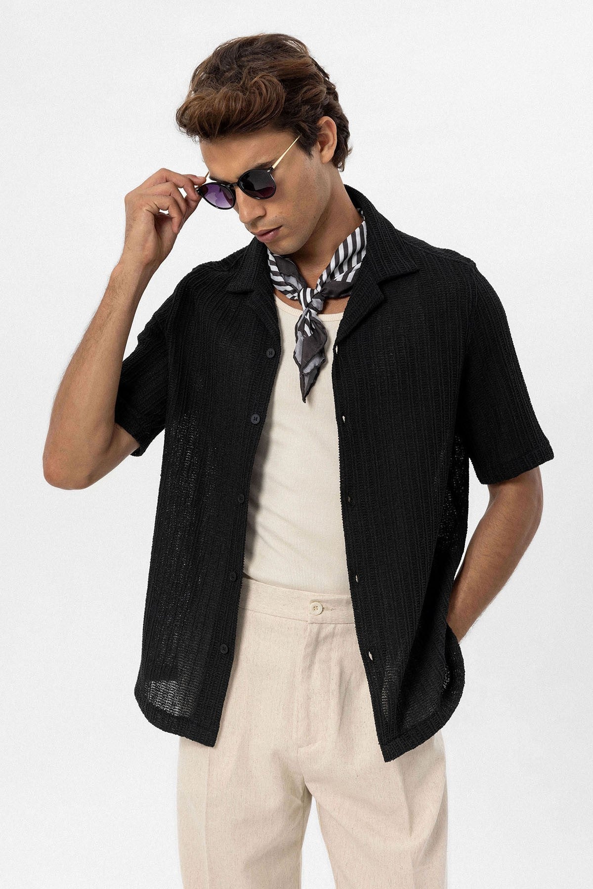 Antioch Textured Crochet Men's Shirt