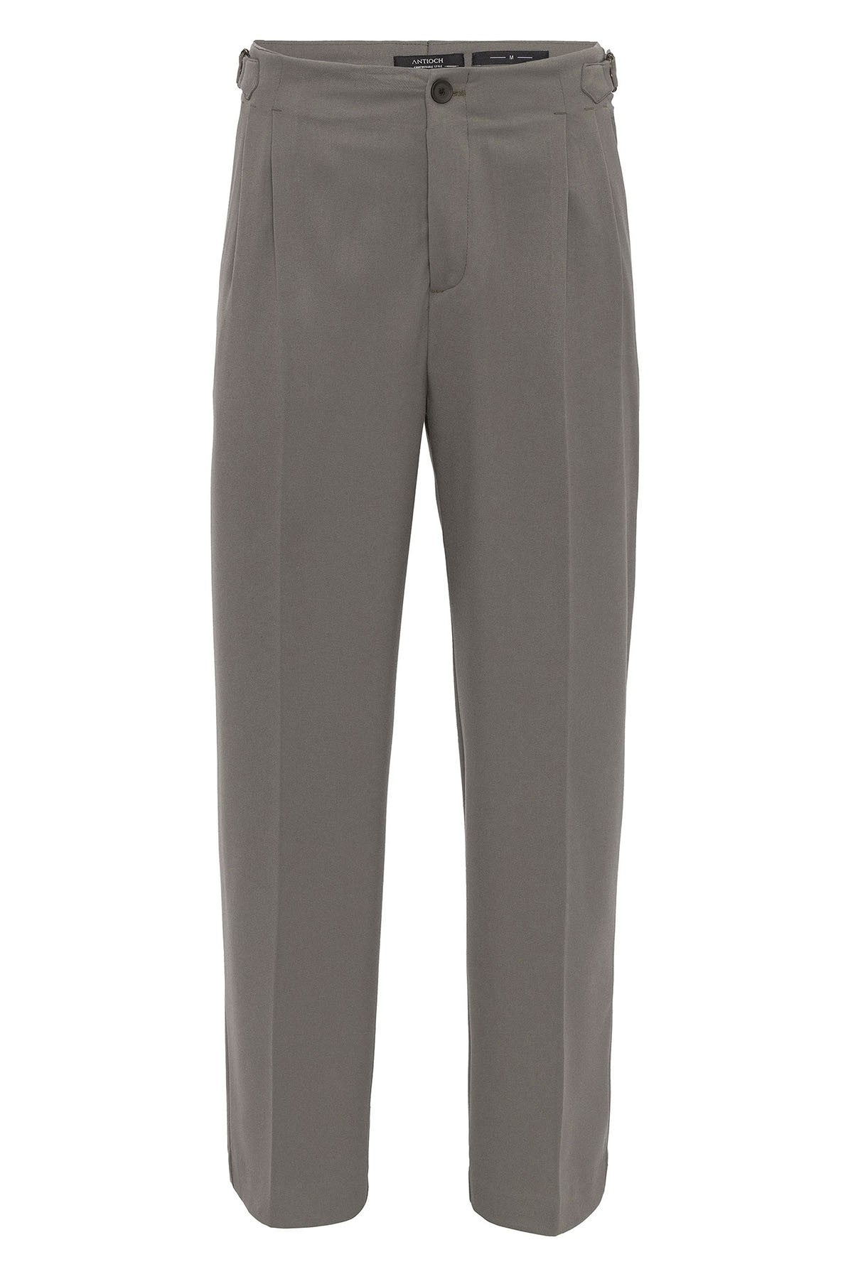 Antioch High-Waisted Men's Pants with Buckle Detail and Relaxed Fit