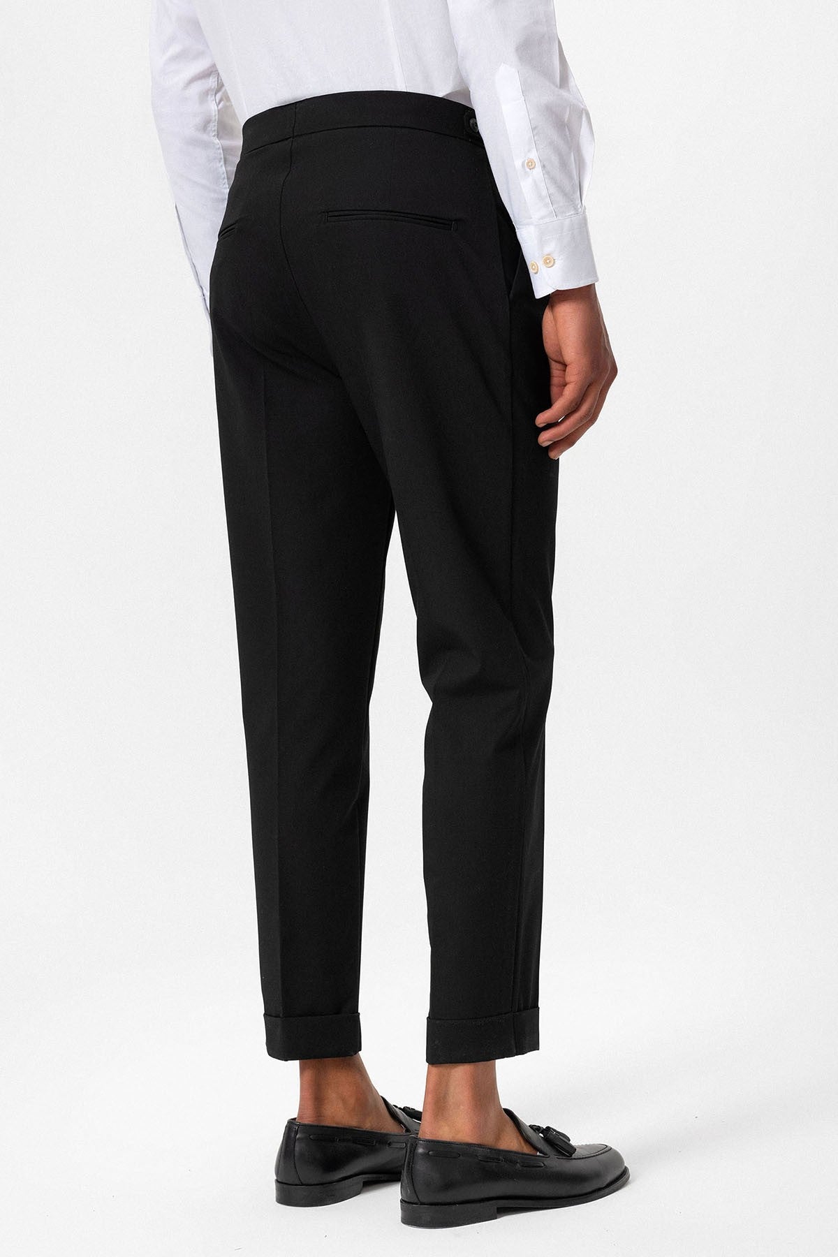 Antioch High-Waisted Buckle-Closure Pleated Men's Pants