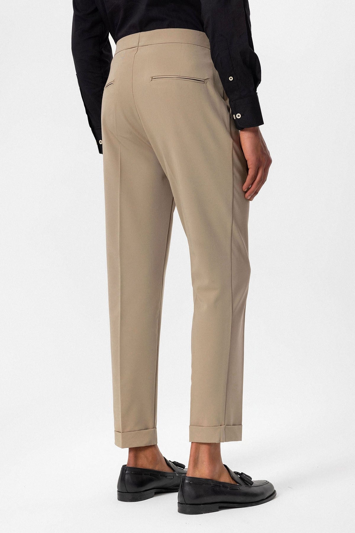 Antioch High-Waisted Buckle-Closure Pleated Men's Pants