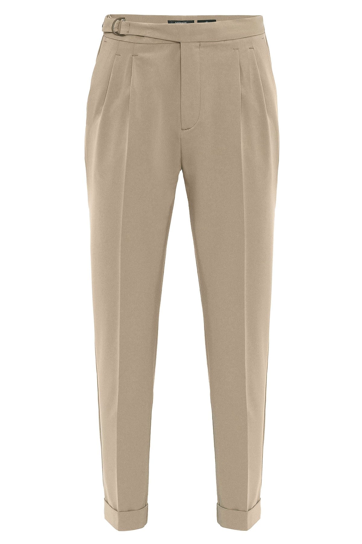 Antioch High-Waisted Buckle-Closure Pleated Men's Pants