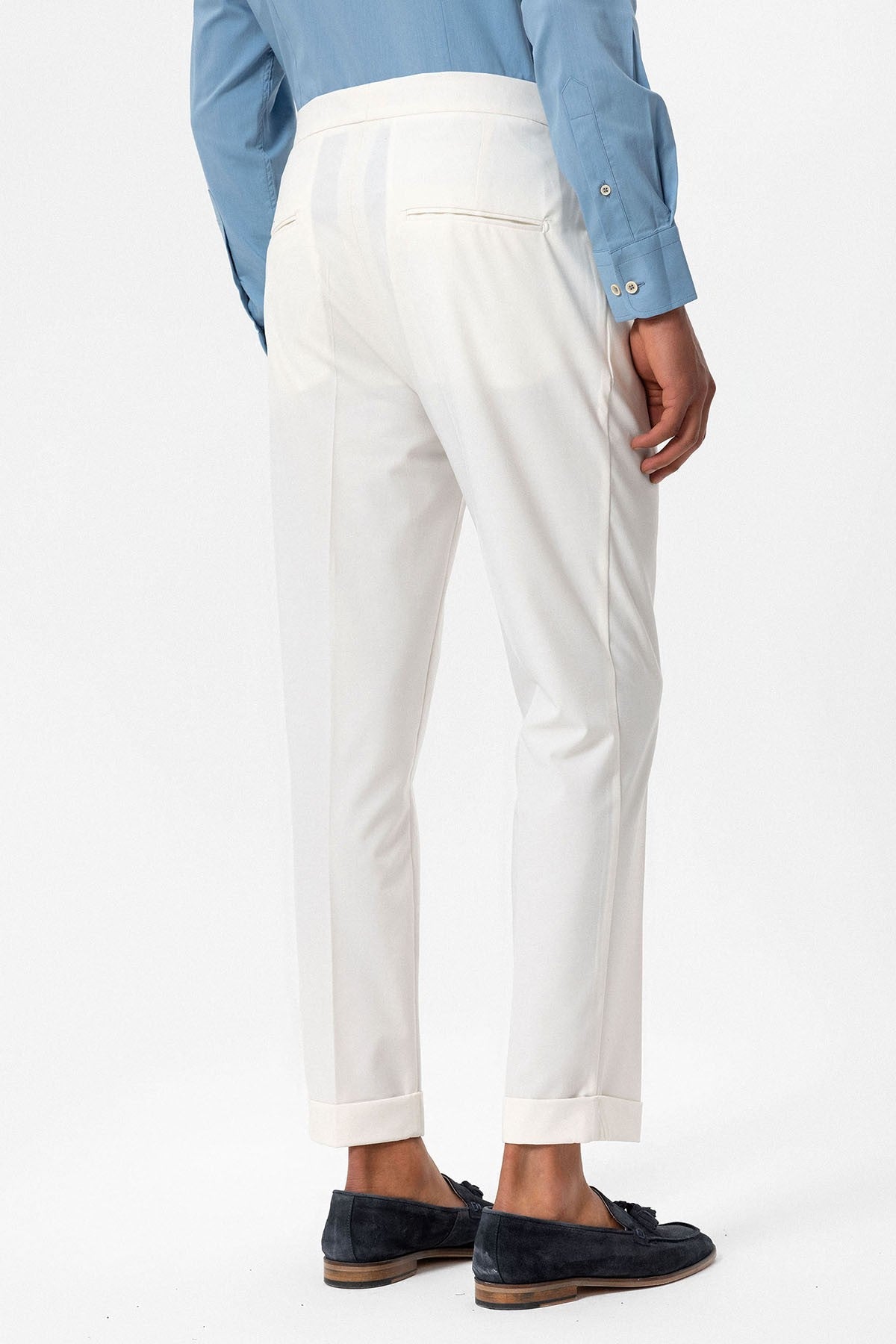 Antioch High-Waisted Buckle-Closure Pleated Men's Pants
