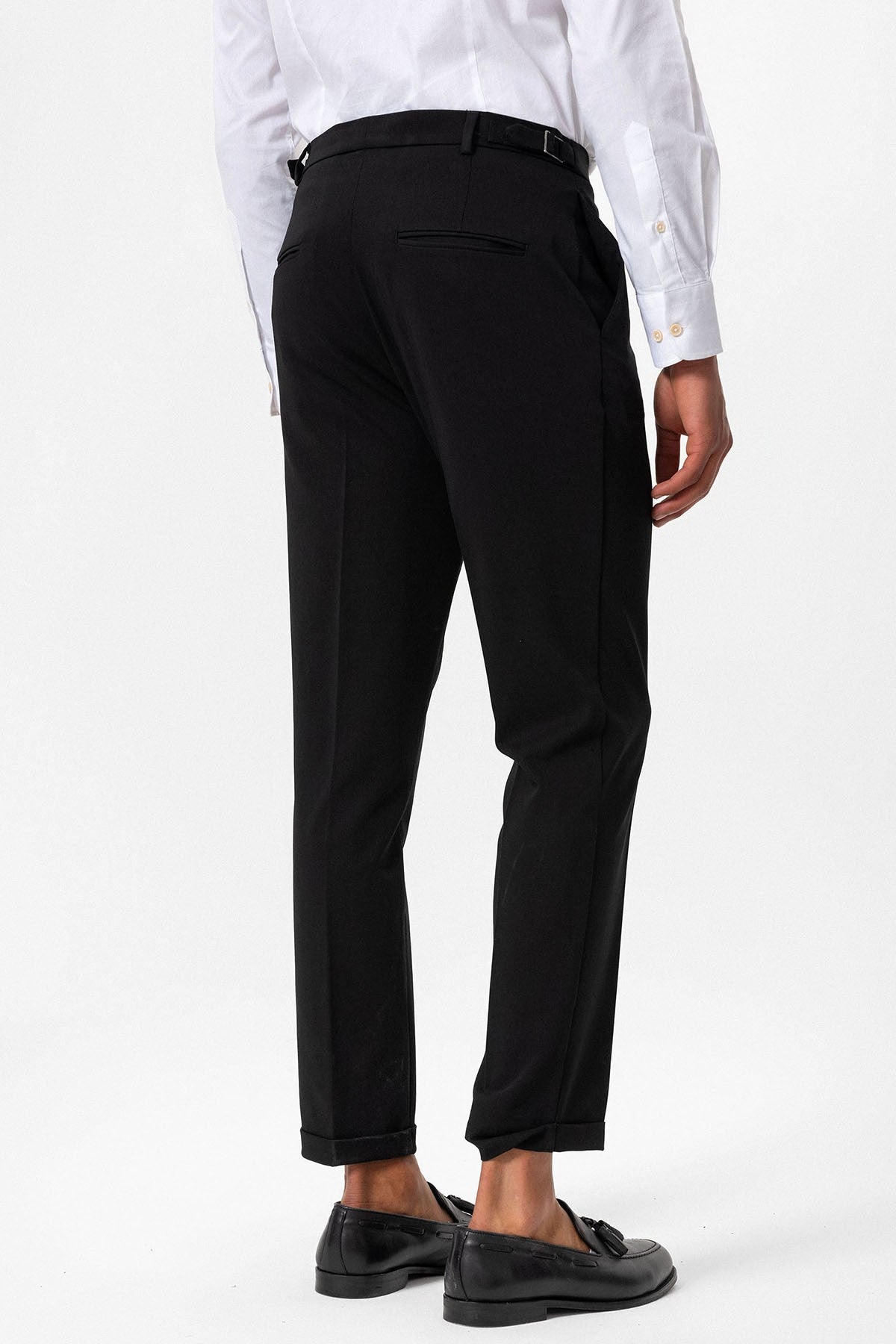 Slim-Fit Men's Pants with Double-Wide Legs