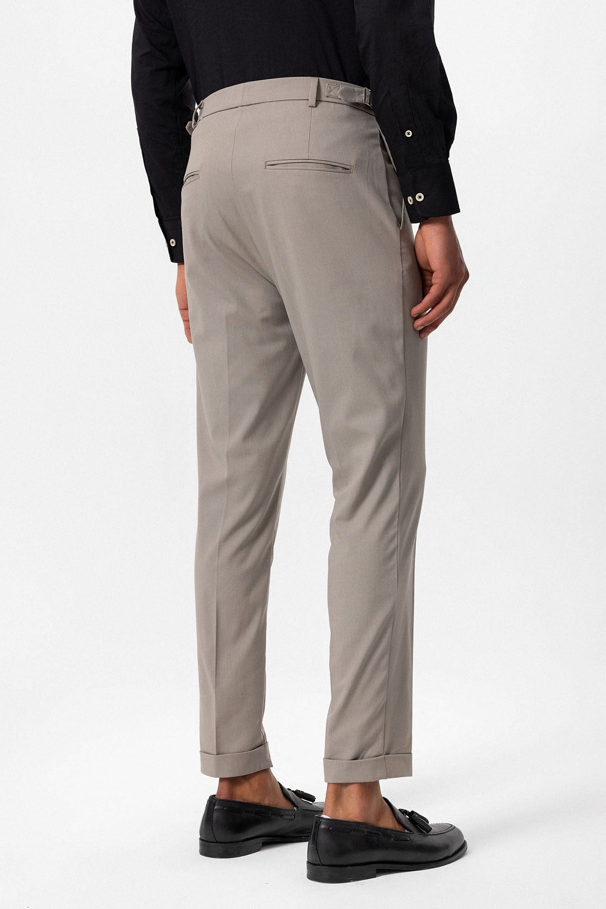 Slim-Fit Men's Pants with Double-Wide Legs