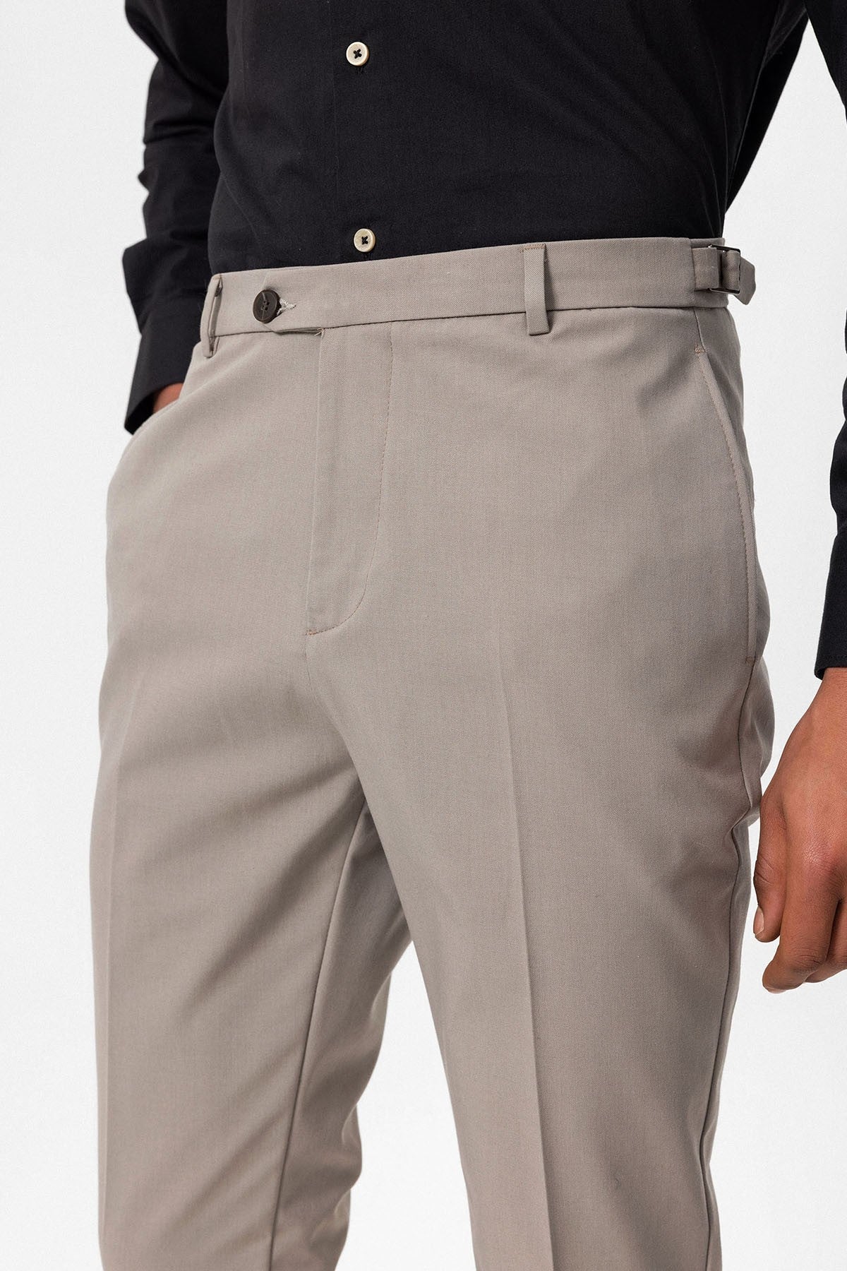 Slim-Fit Men's Pants with Double-Wide Legs