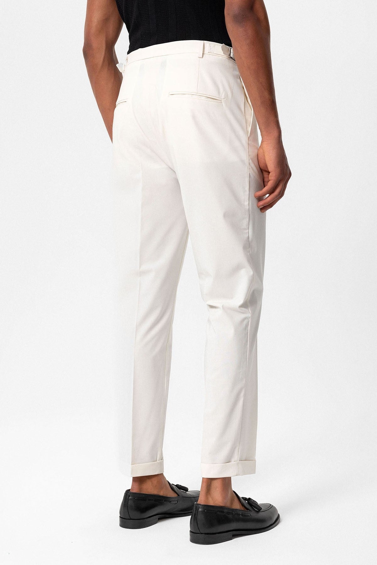 Slim-Fit Men's Pants with Double-Wide Legs