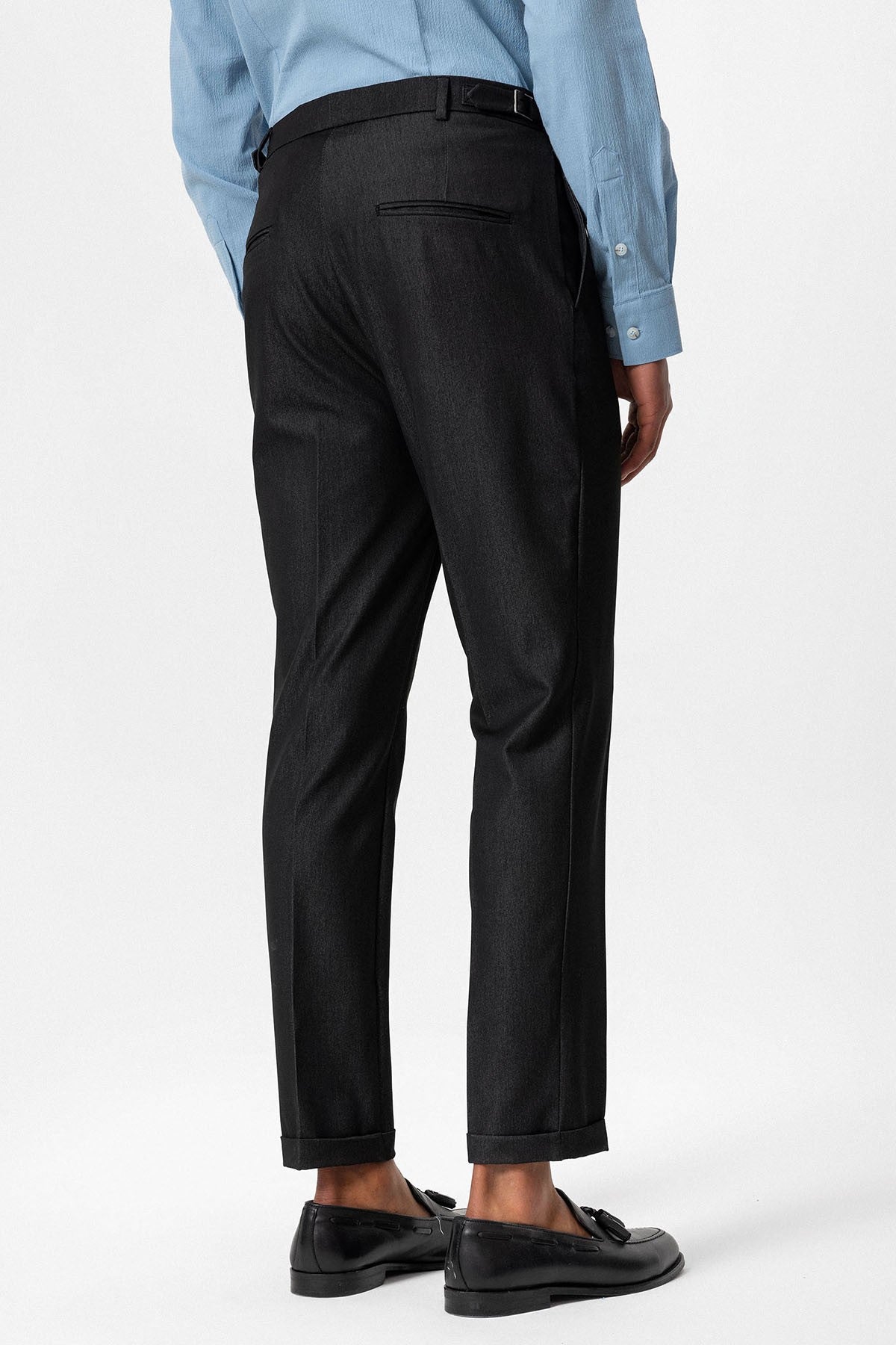 Slim-Fit Men's Pants with Double-Wide Legs