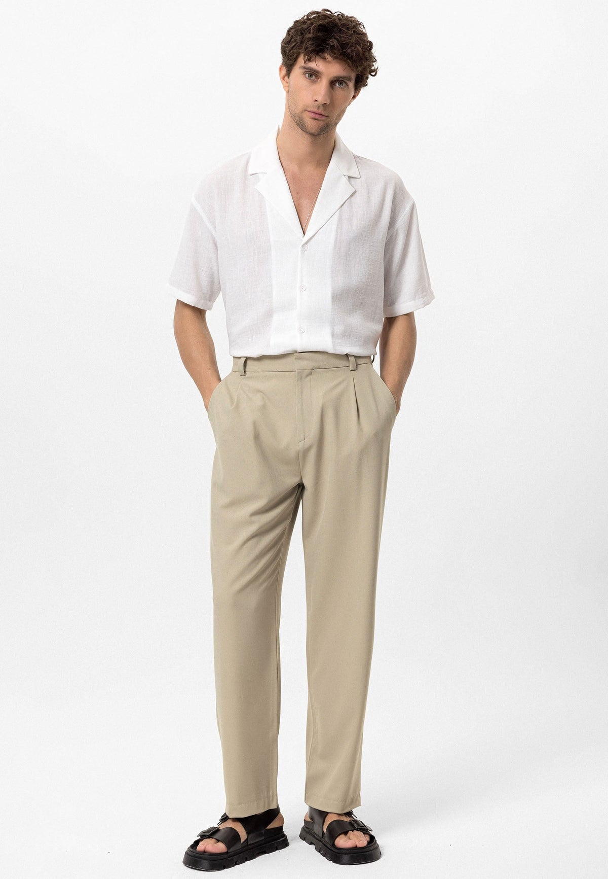 High-Waisted Baggy Men's Pants