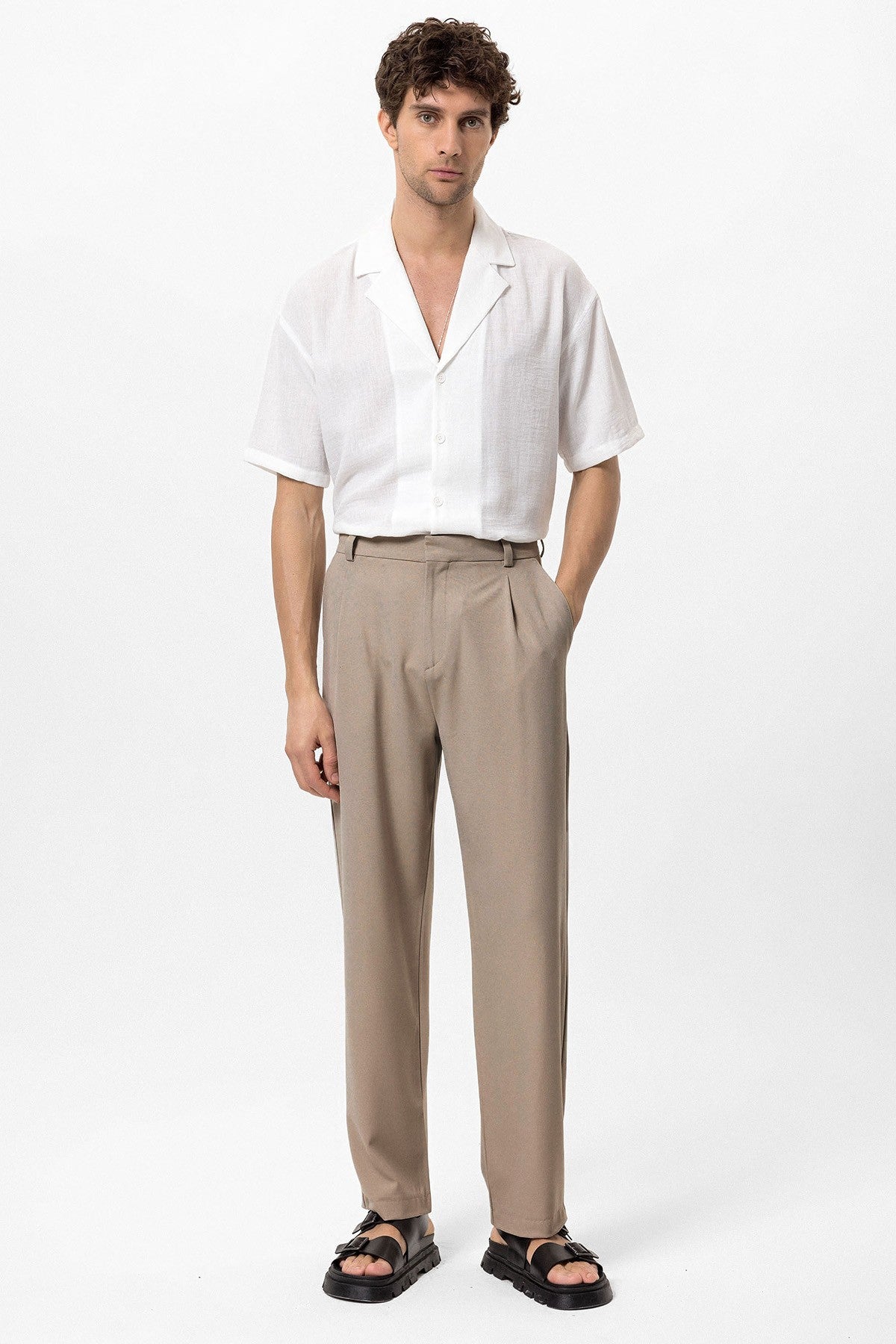 High-Waisted Baggy Men's Pants