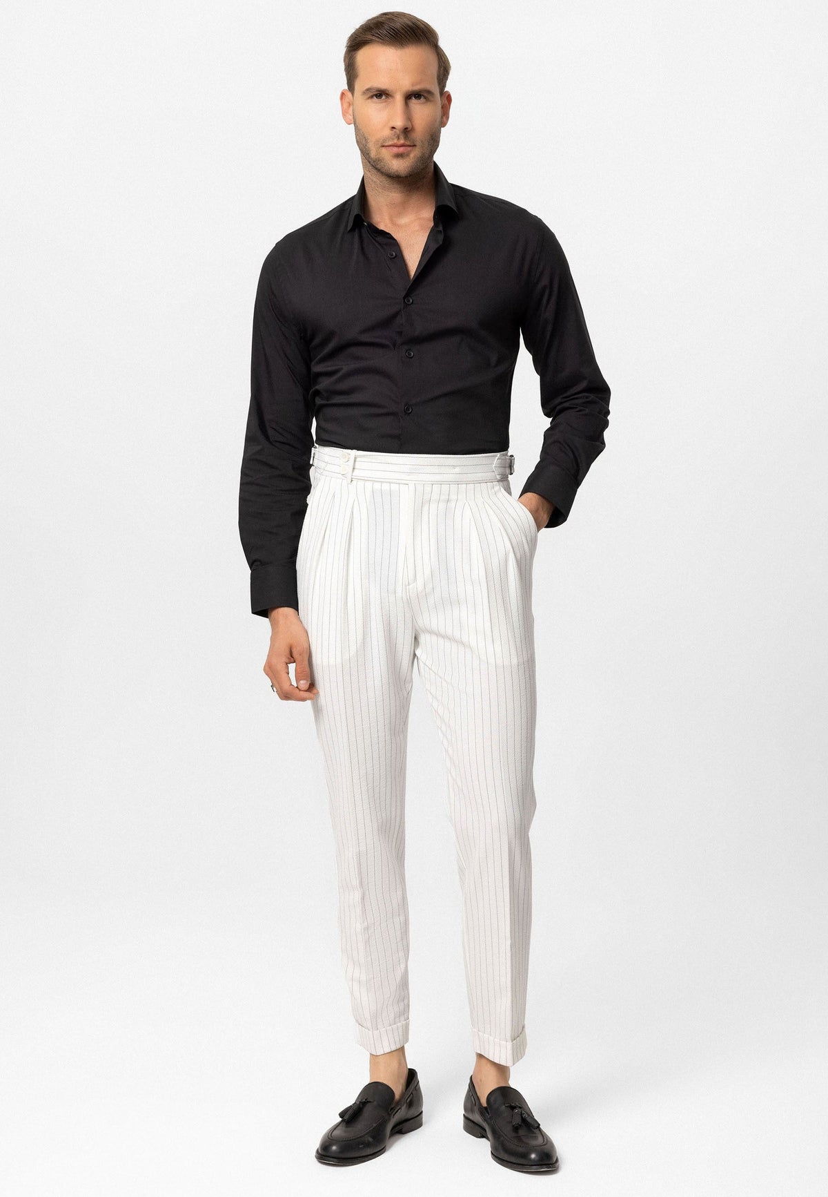 Antioch High-Waisted Striped Men's Pants