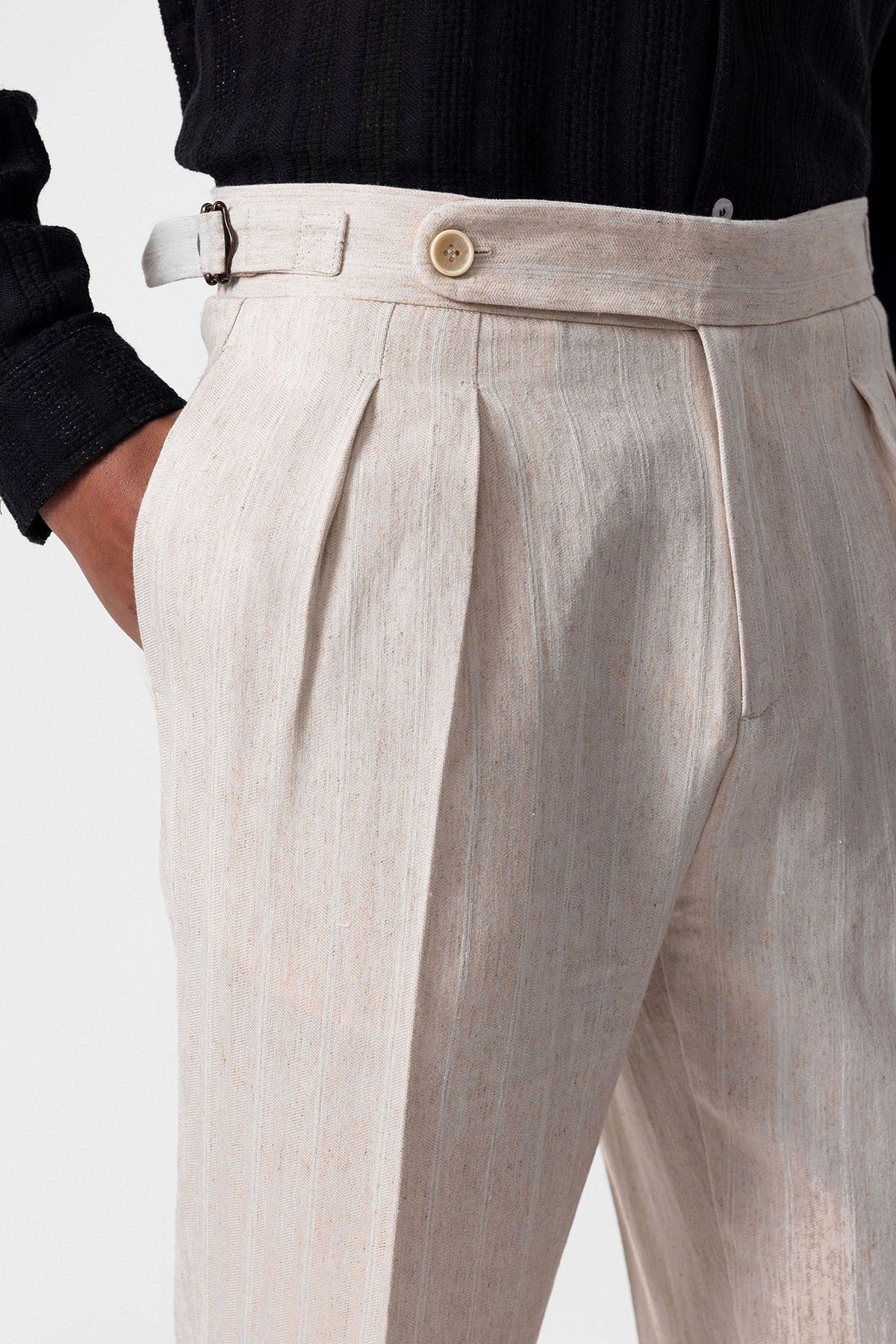 Antioch High-Waisted Men's Linen-Blend Pants