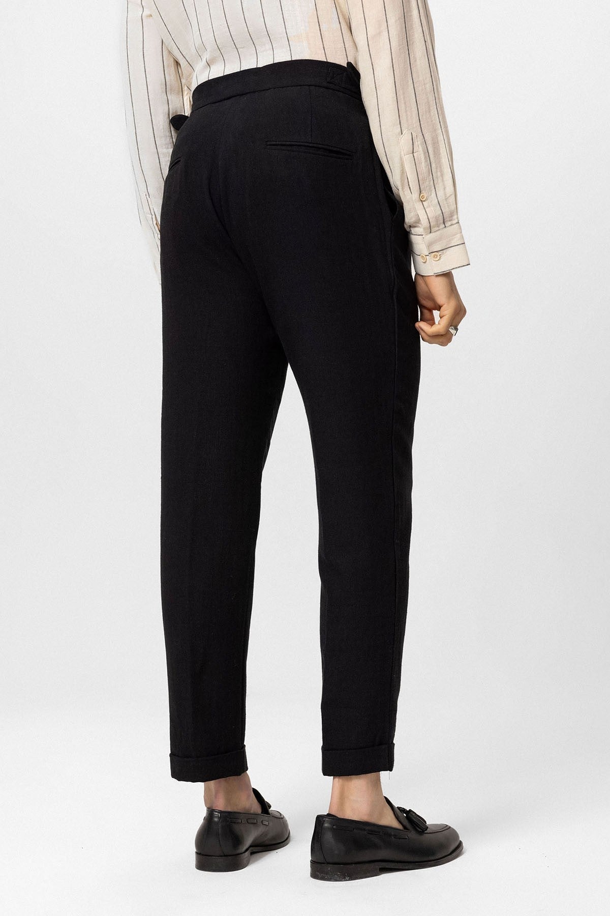Antioch High-Waisted Linen-Blend Double-Cuff Men's Pants