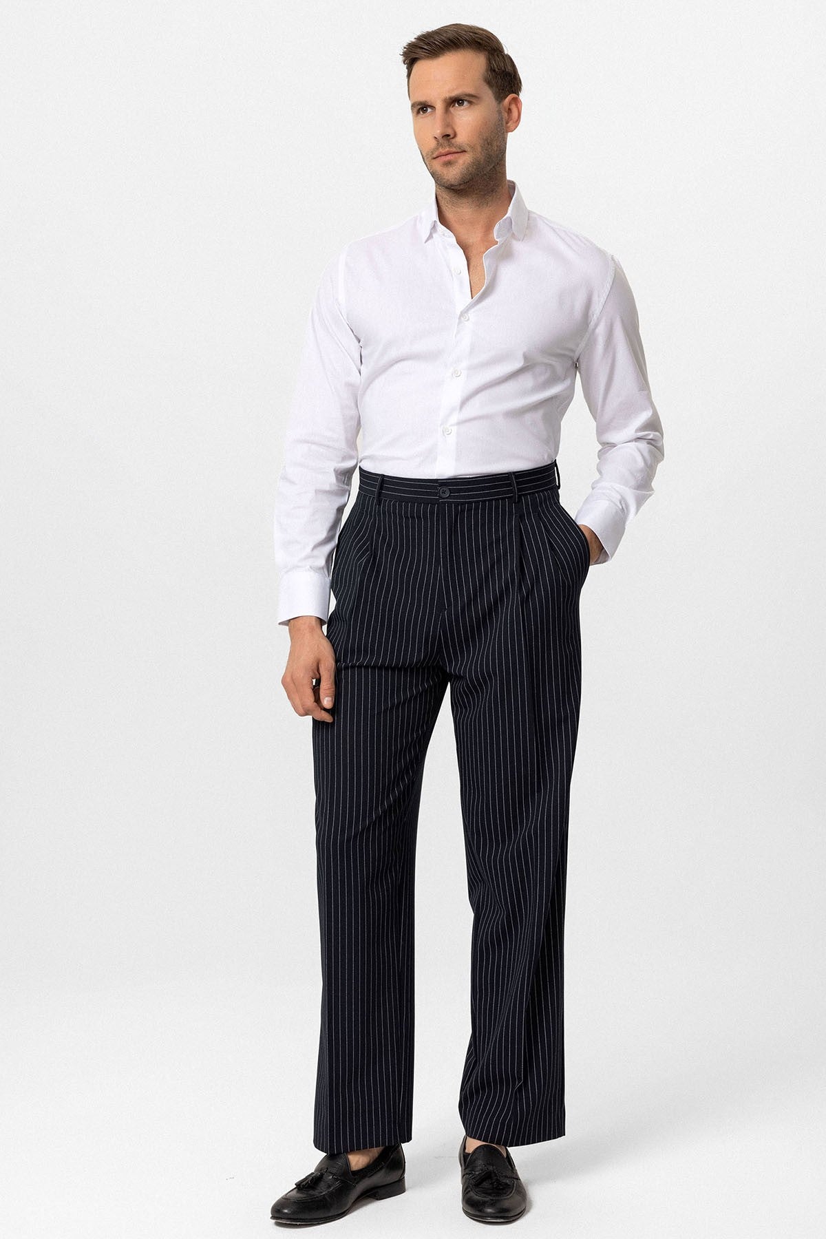 Antioch High-Waisted Relaxed-Fit Striped Men's Pants