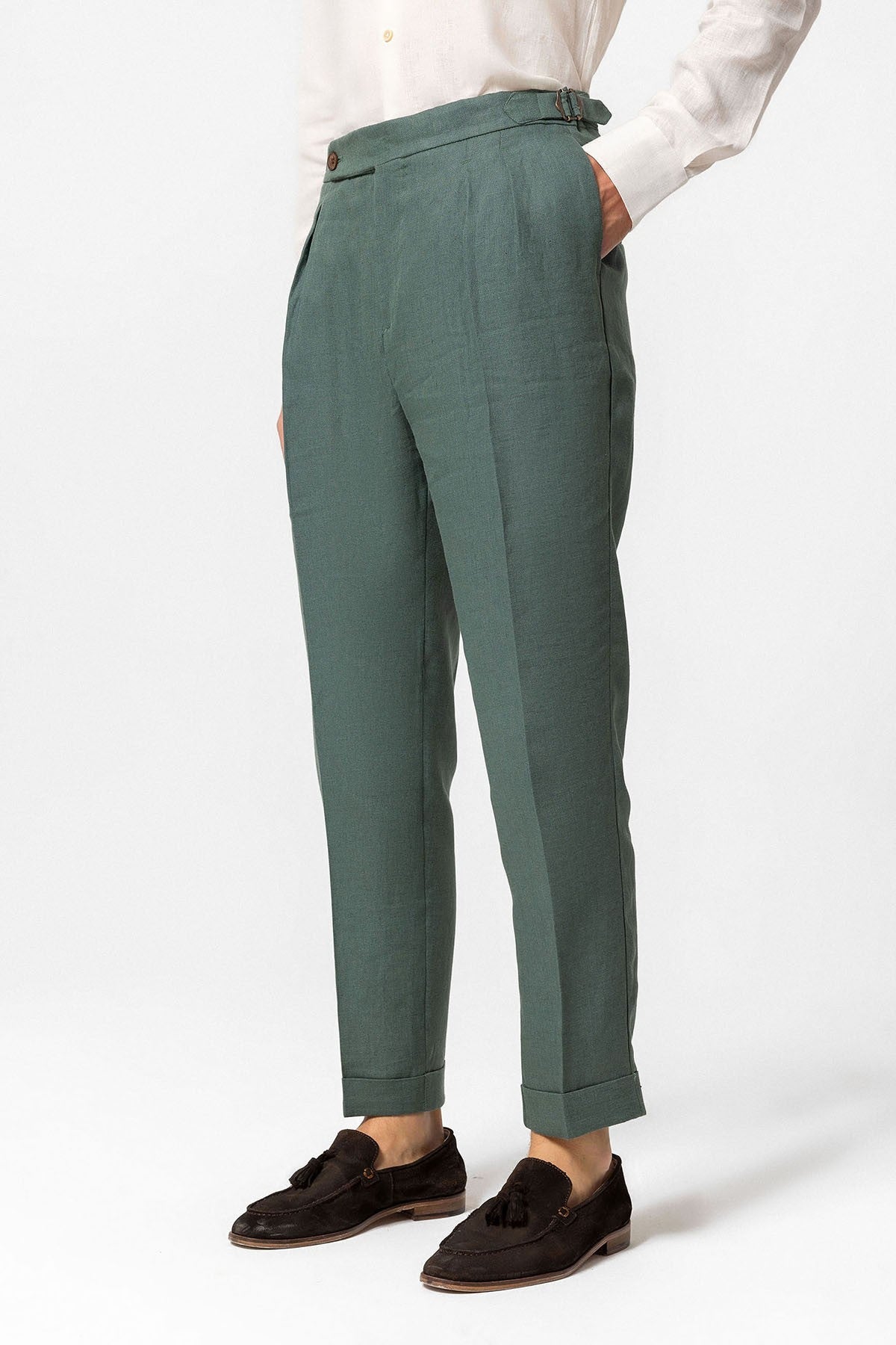 Antioch High-Waisted 100% Linen Pleated Men's Pants