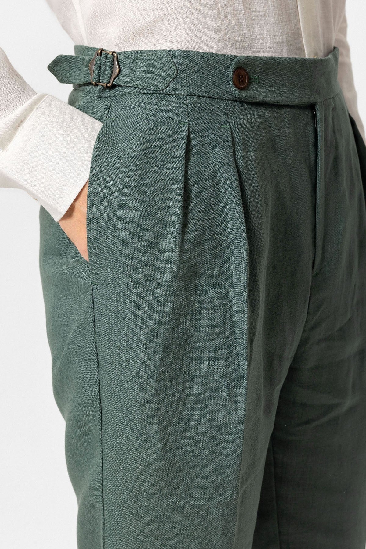 Antioch High-Waisted 100% Linen Pleated Men's Pants