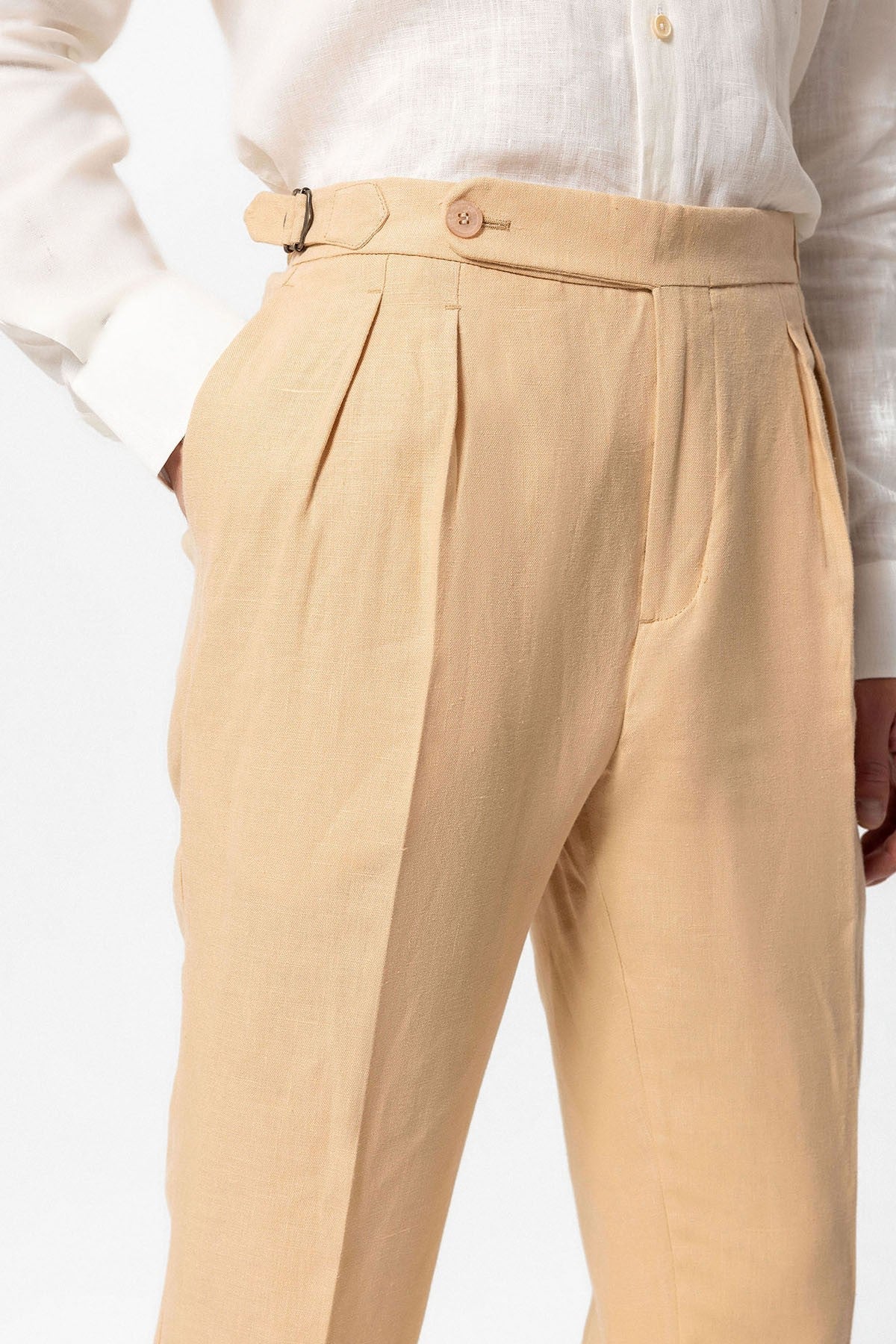 Antioch High-Waisted 100% Linen Pleated Men's Pants