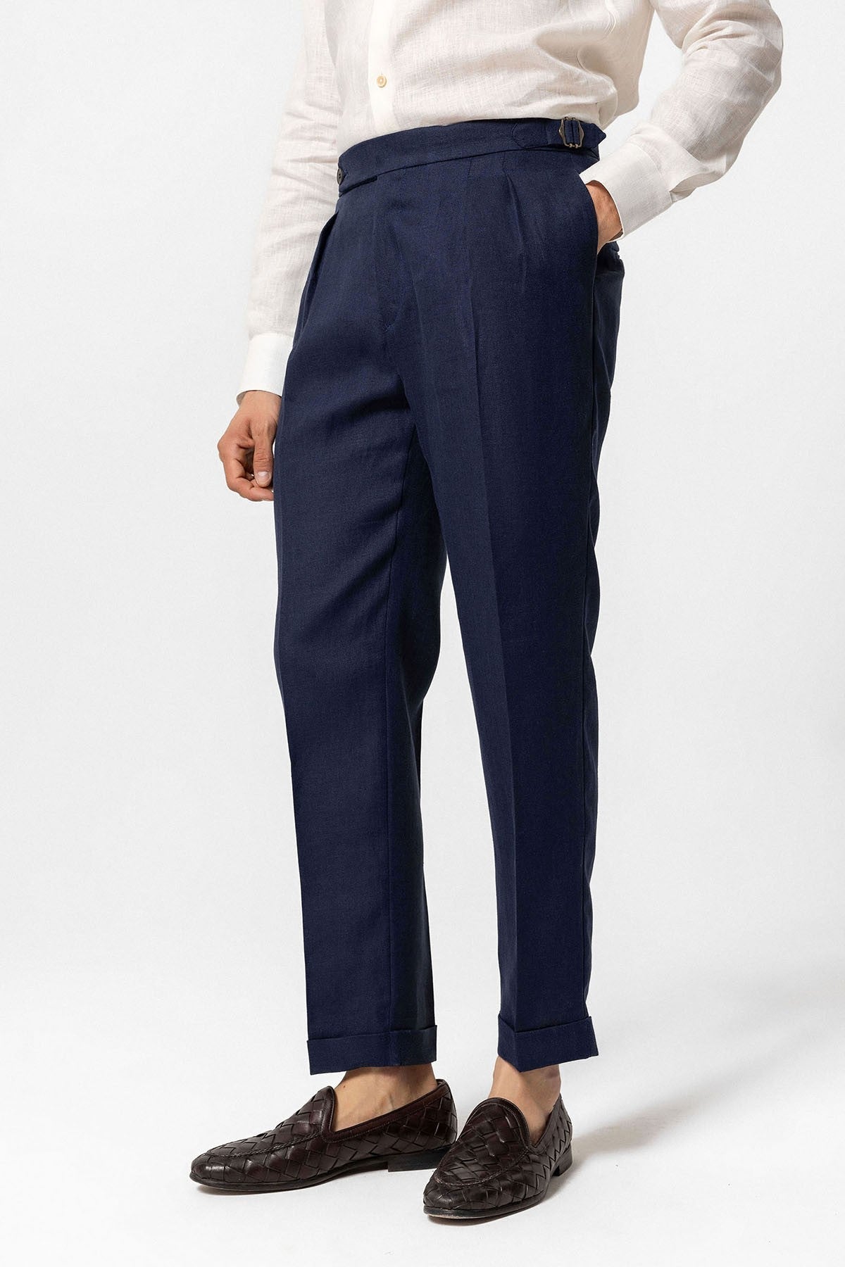 Antioch High-Waisted 100% Linen Pleated Men's Pants