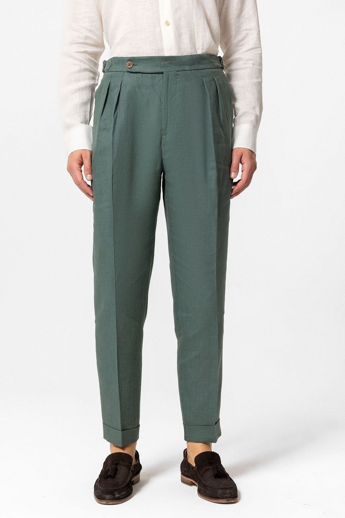 Antioch High-Waisted 100% Linen Pleated Men's Pants