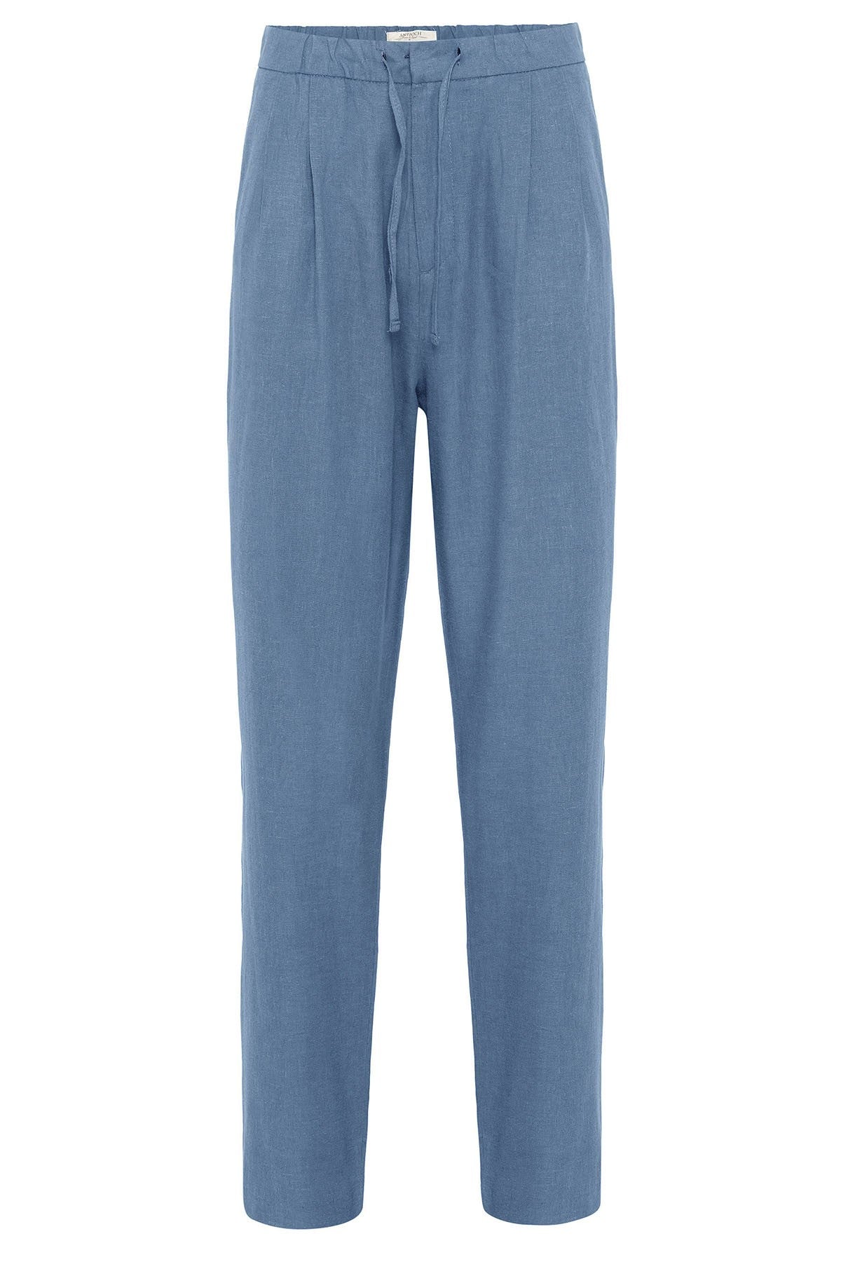 Antioch Belted Linen-Blend Baggy Men's Pants