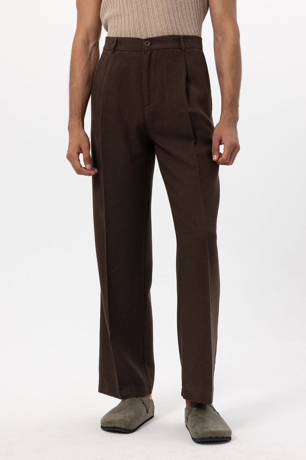 Antioch Linen-Blend Baggy Men's Pants