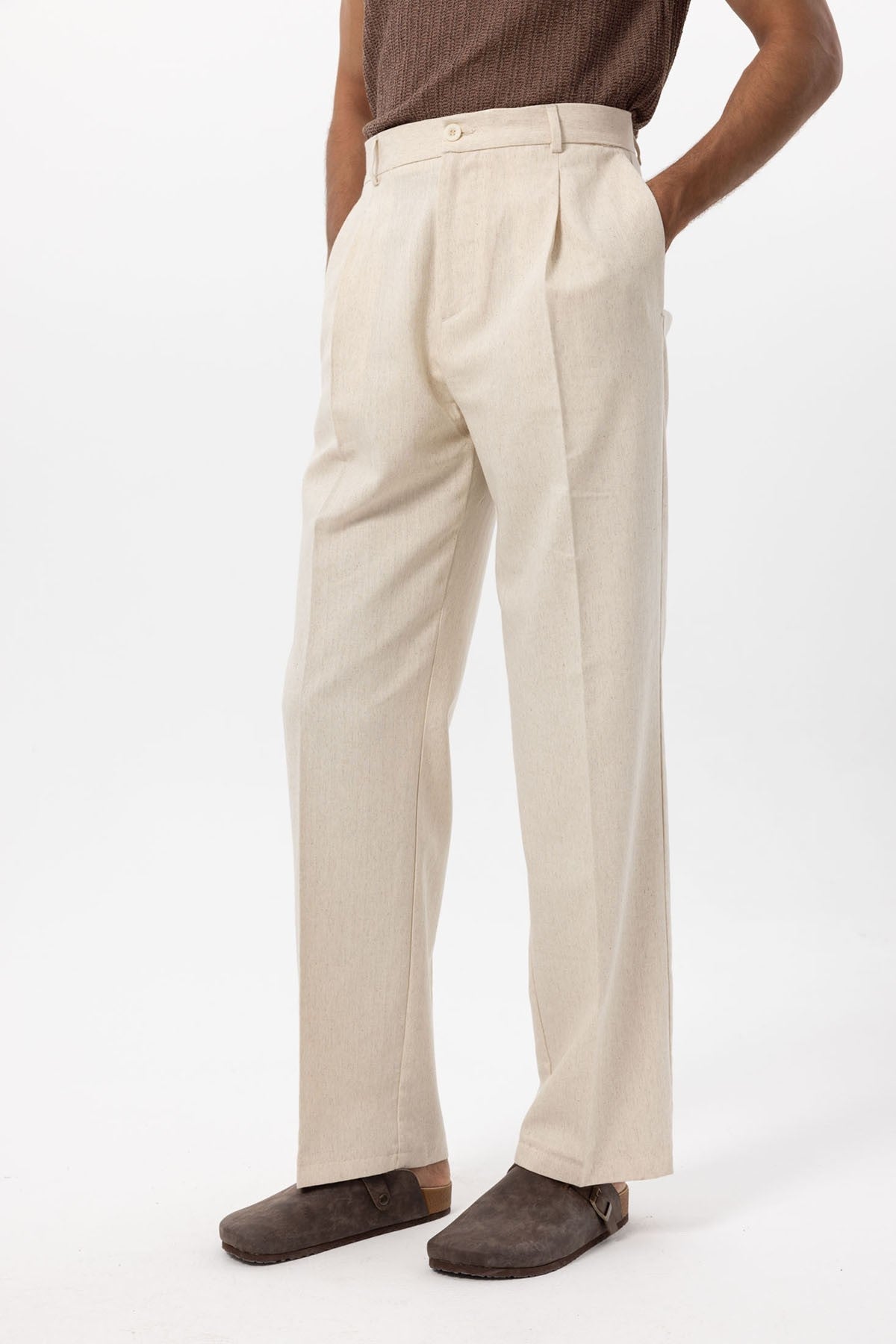 Antioch Linen-Blend Baggy Men's Pants