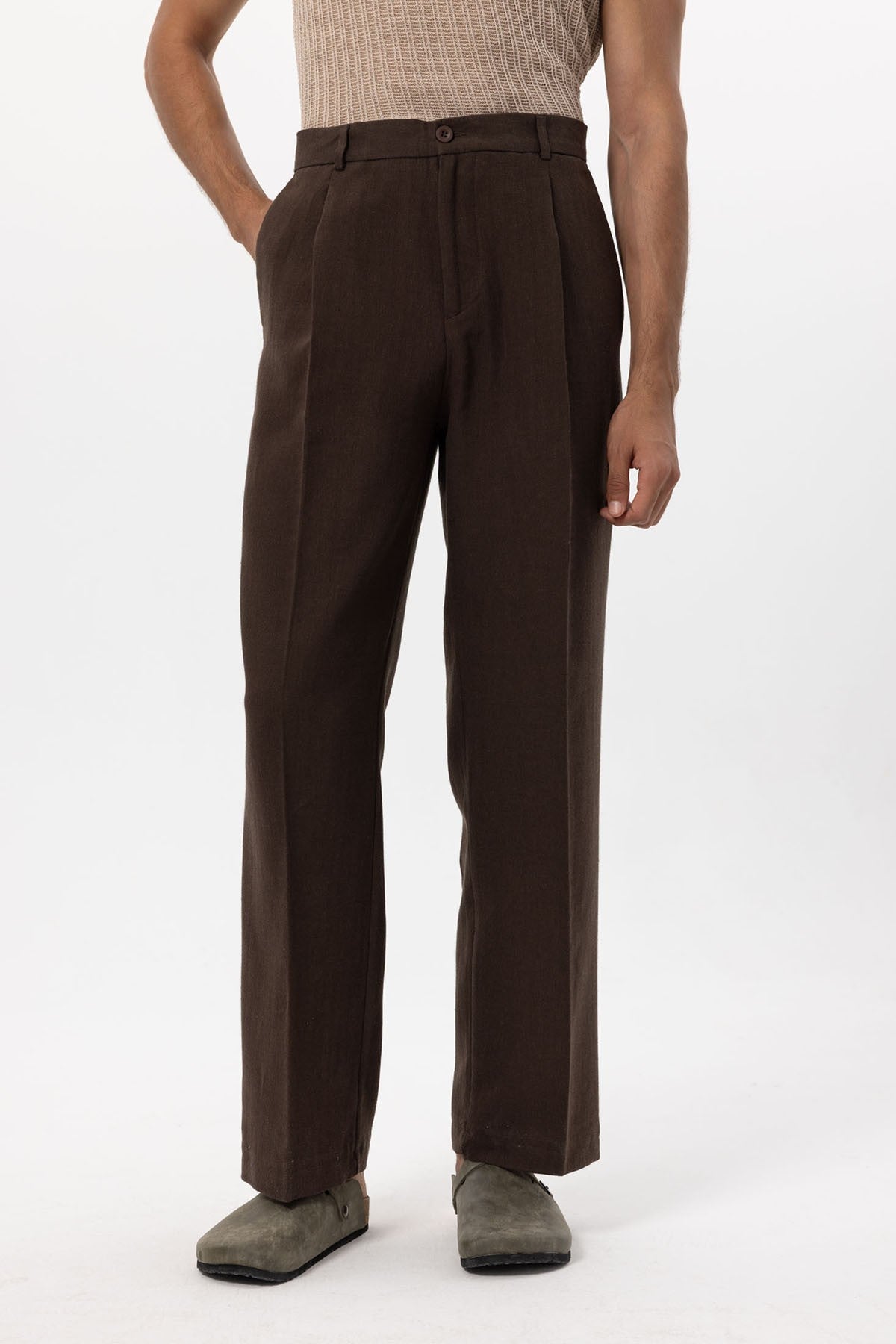 Antioch Linen-Blend Baggy Men's Pants