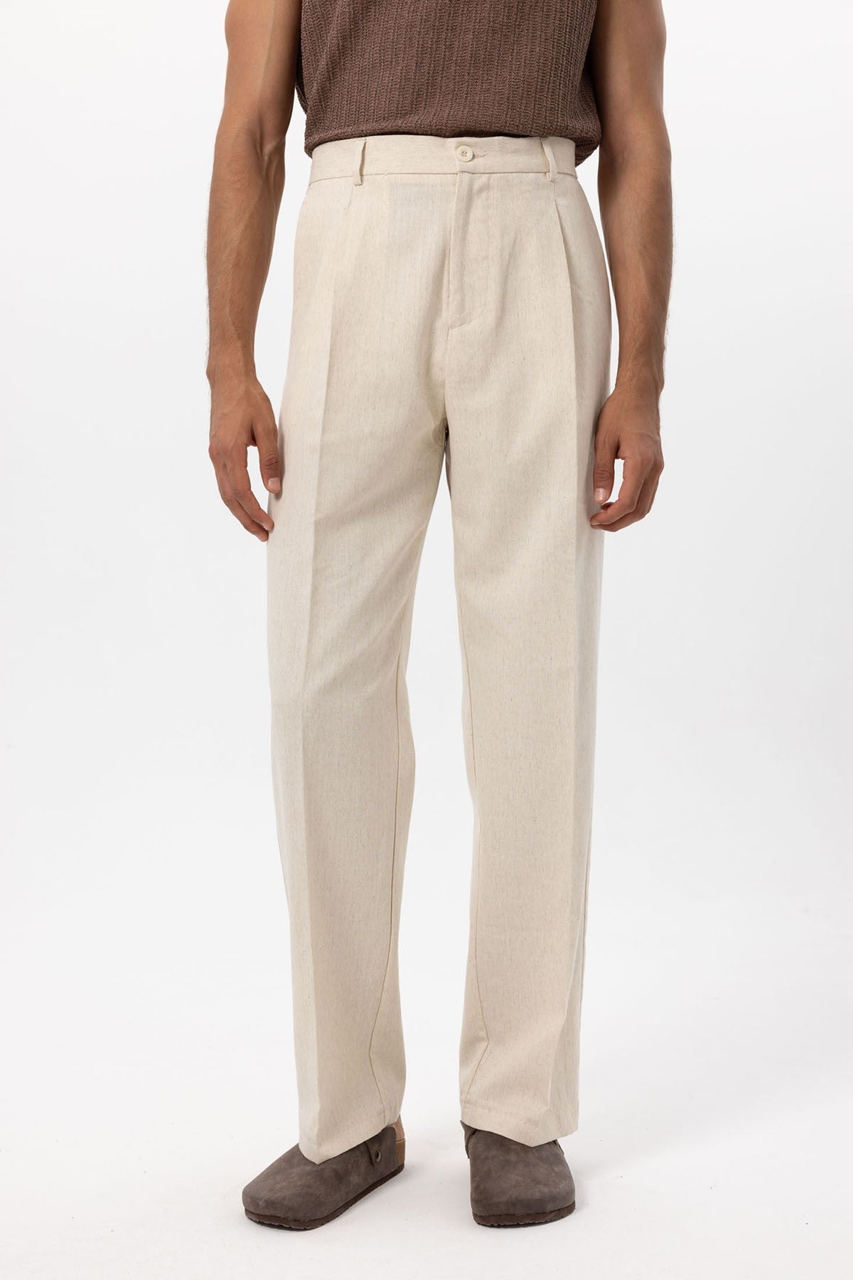 Antioch Linen-Blend Baggy Men's Pants