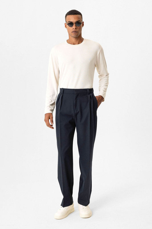 Antioch High-Waisted Pleated Relaxed-Fit Baggy Men's Pants