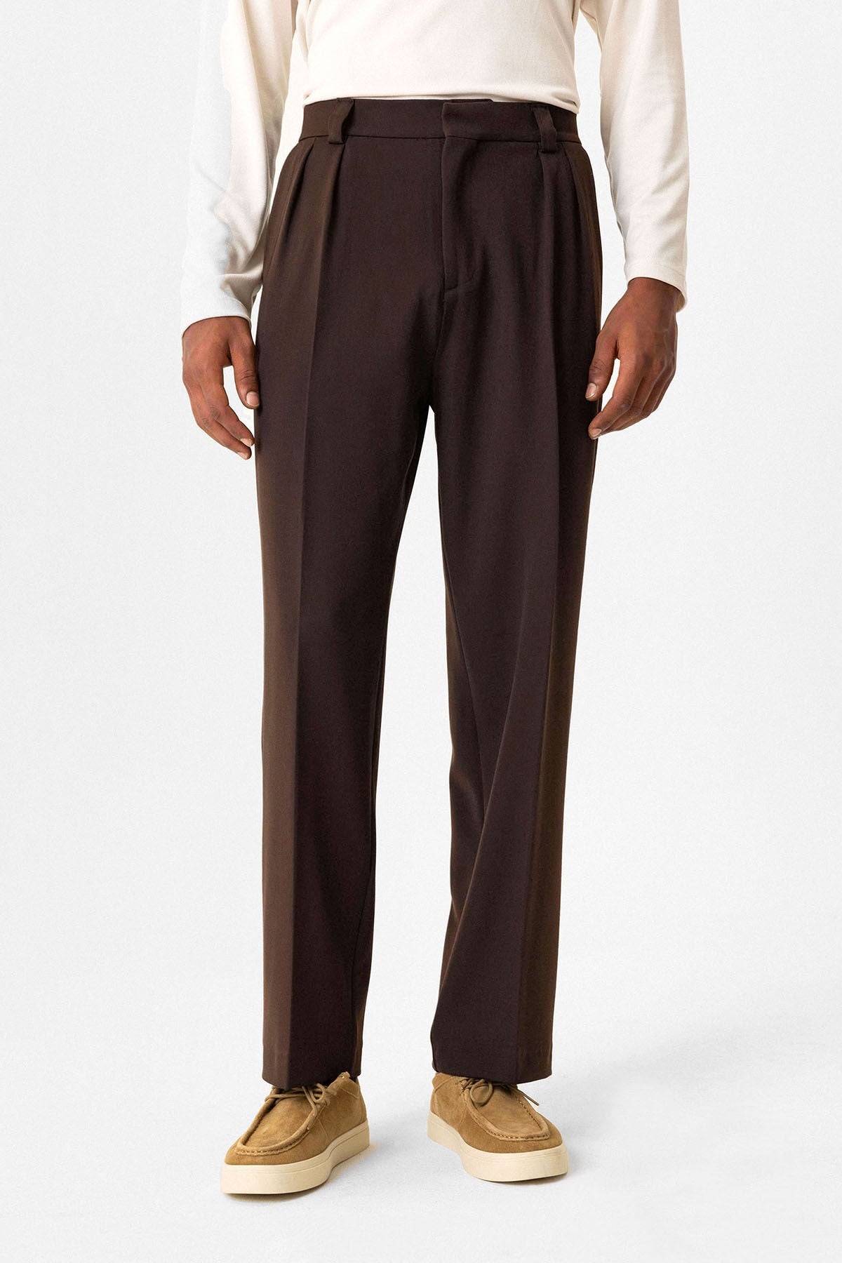 Antioch High-Waisted Pleated Relaxed-Fit Baggy Men's Pants