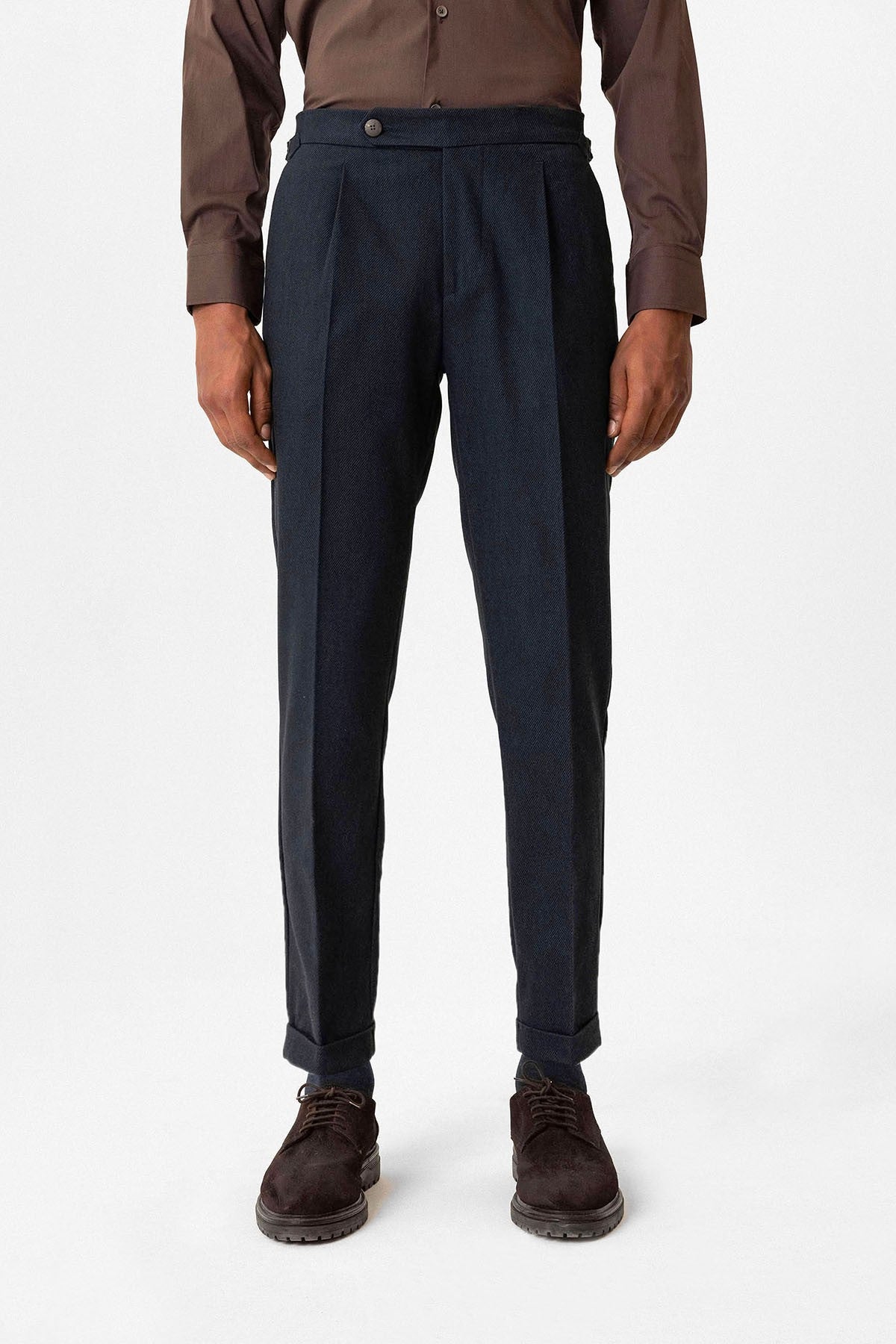 Antioch High-Waisted Pleated Double-Cuff Men's Pants
