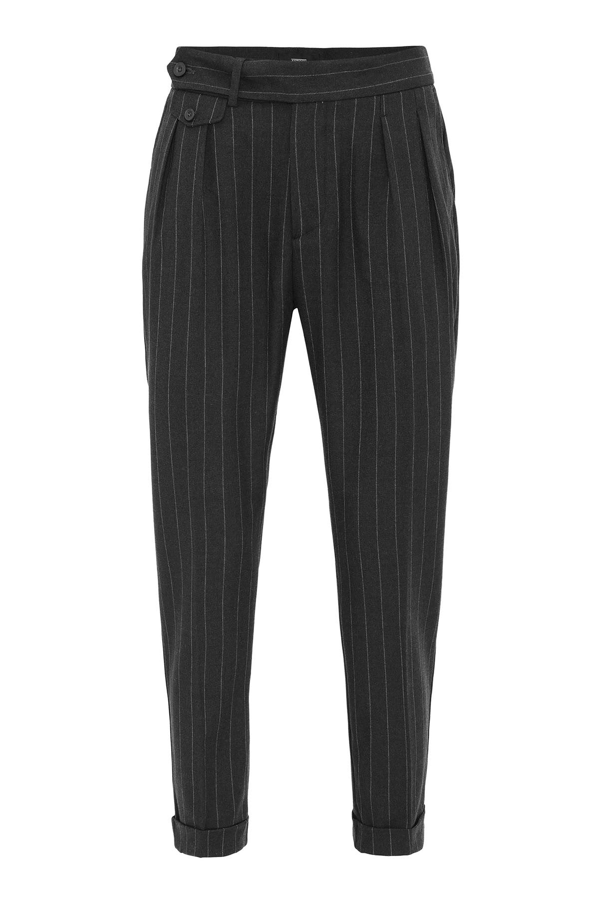 Antioch High-Waisted Pleated Striped Men's Pants