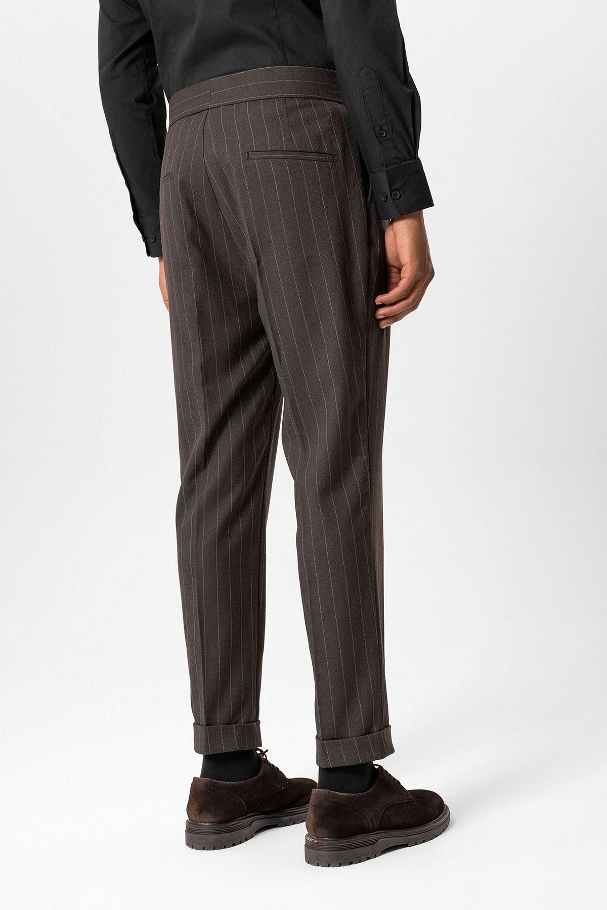 Antioch High-Waisted Pleated Striped Men's Pants