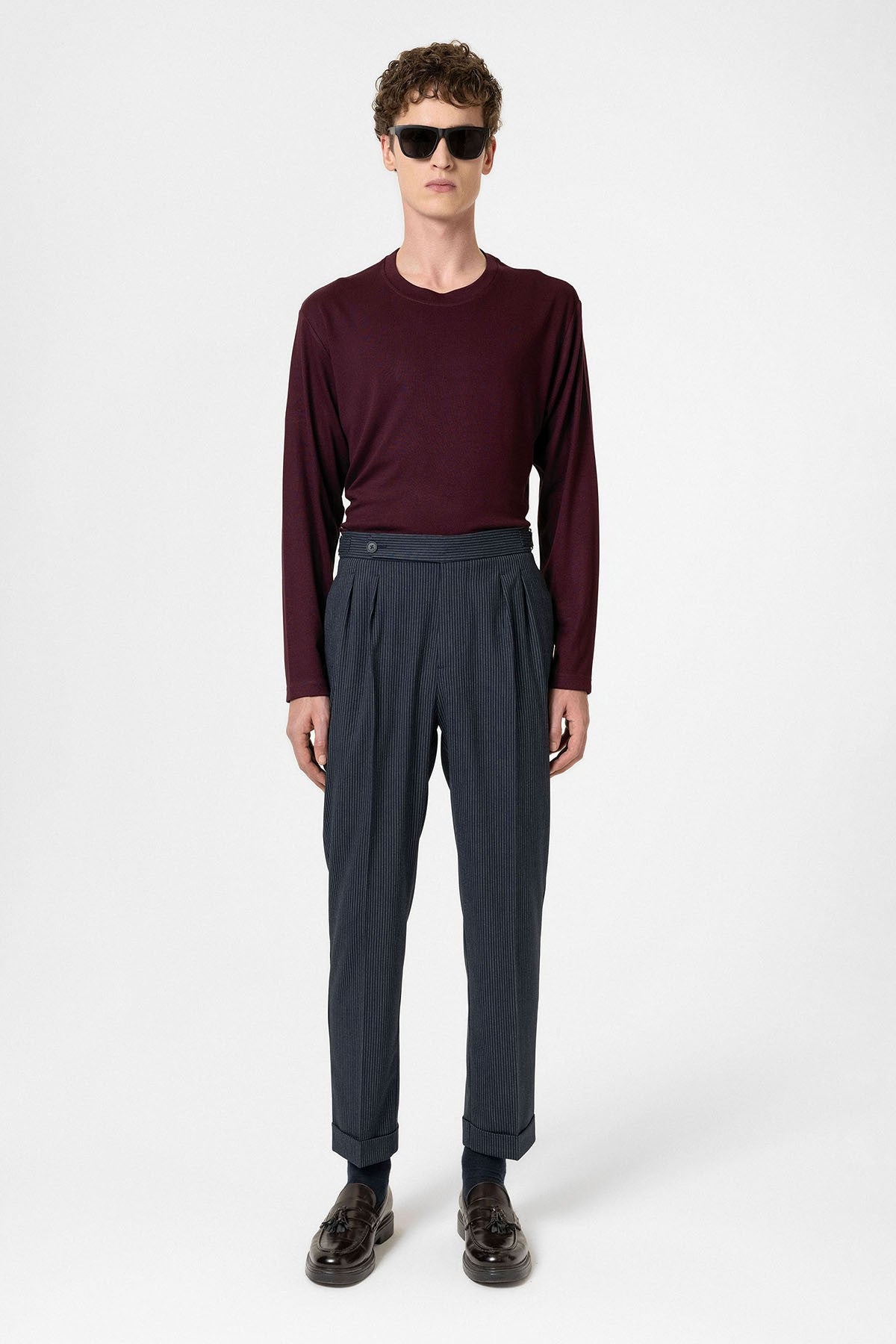 Antioch High-Waisted Striped Men's Flared Pants