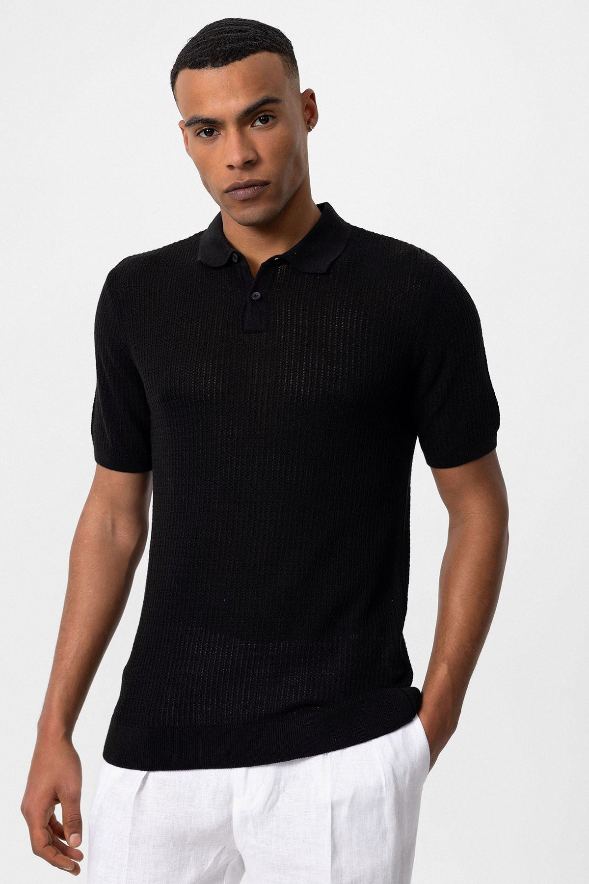 Antioch Polo-Neck Knit Men's T-Shirt