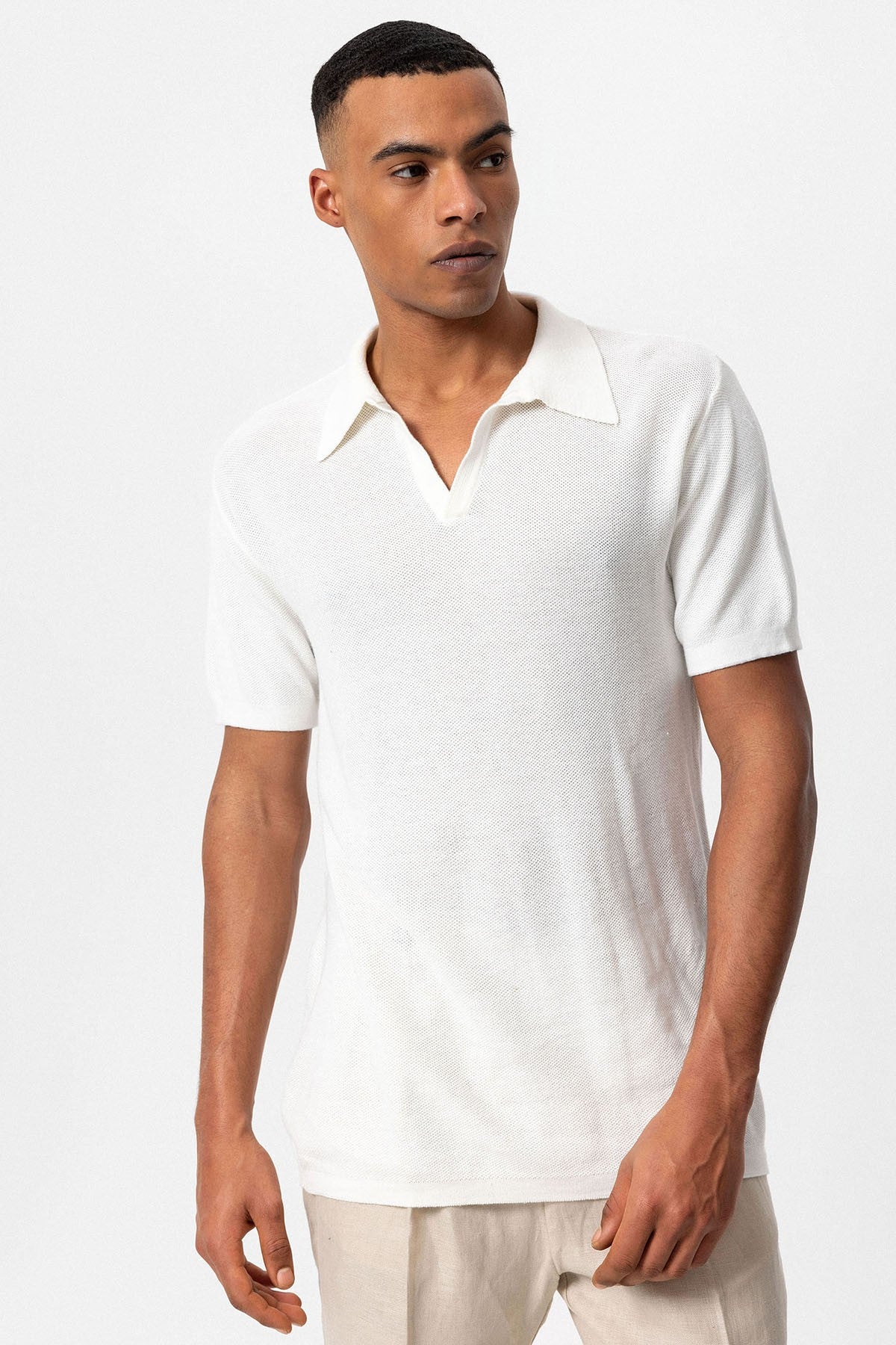 Antioch Polo-Neck Men's Knit T-Shirt