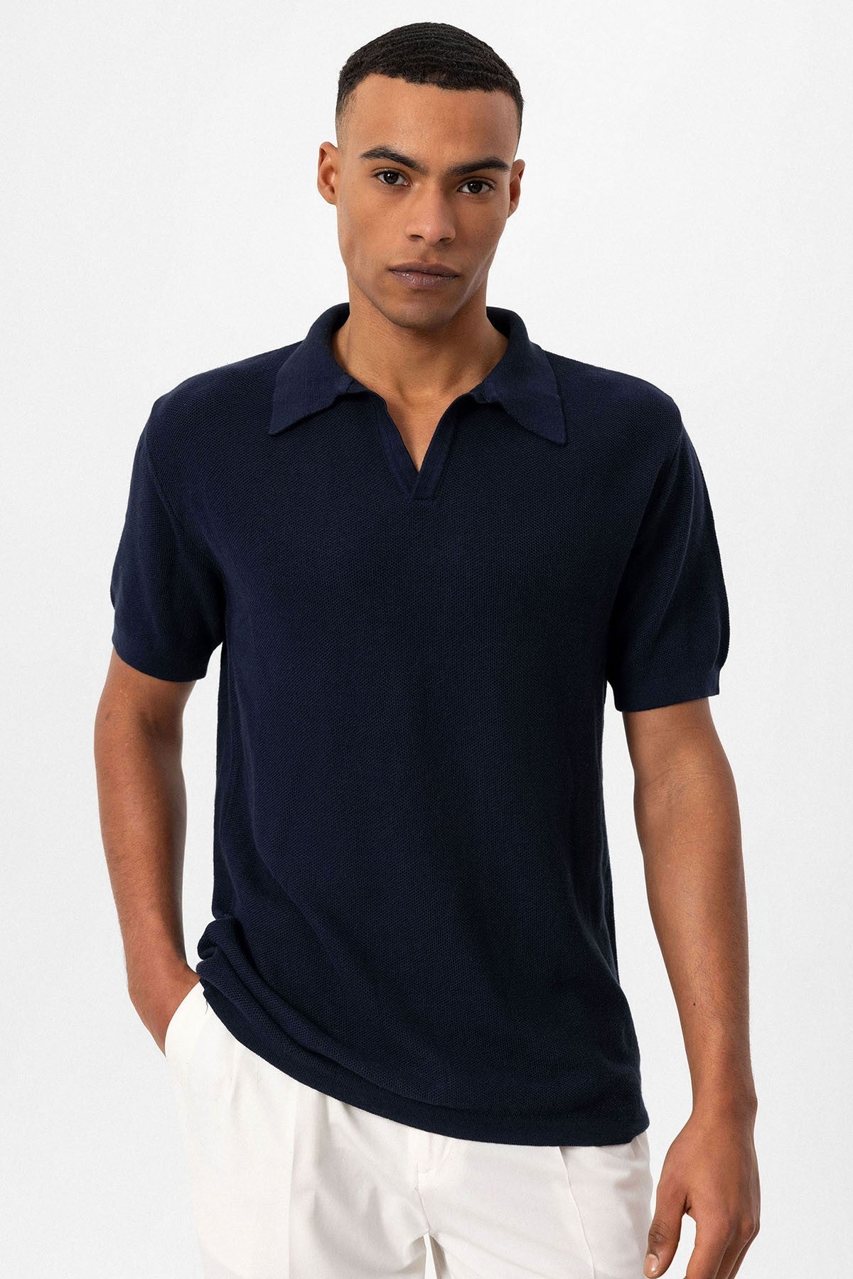 Antioch Polo-Neck Men's Knit T-Shirt