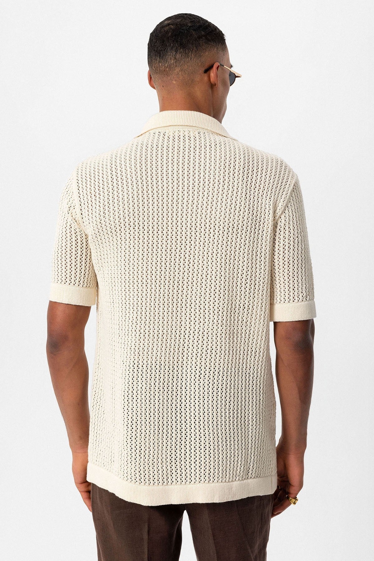 Antioch Short-Sleeved Openwork Men's Shirt