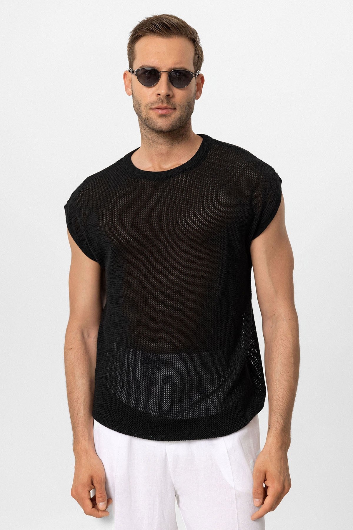 Antioch Sleeveless Openwork Men's T-Shirt
