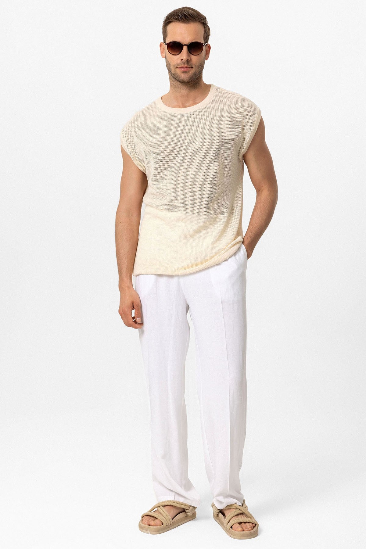 Antioch Sleeveless Openwork Men's T-Shirt