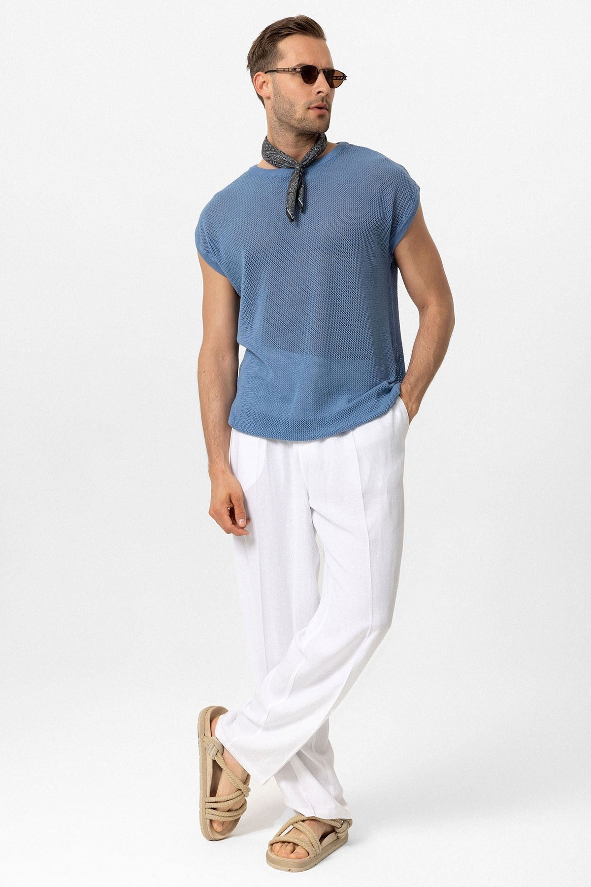 Antioch Sleeveless Openwork Men's T-Shirt