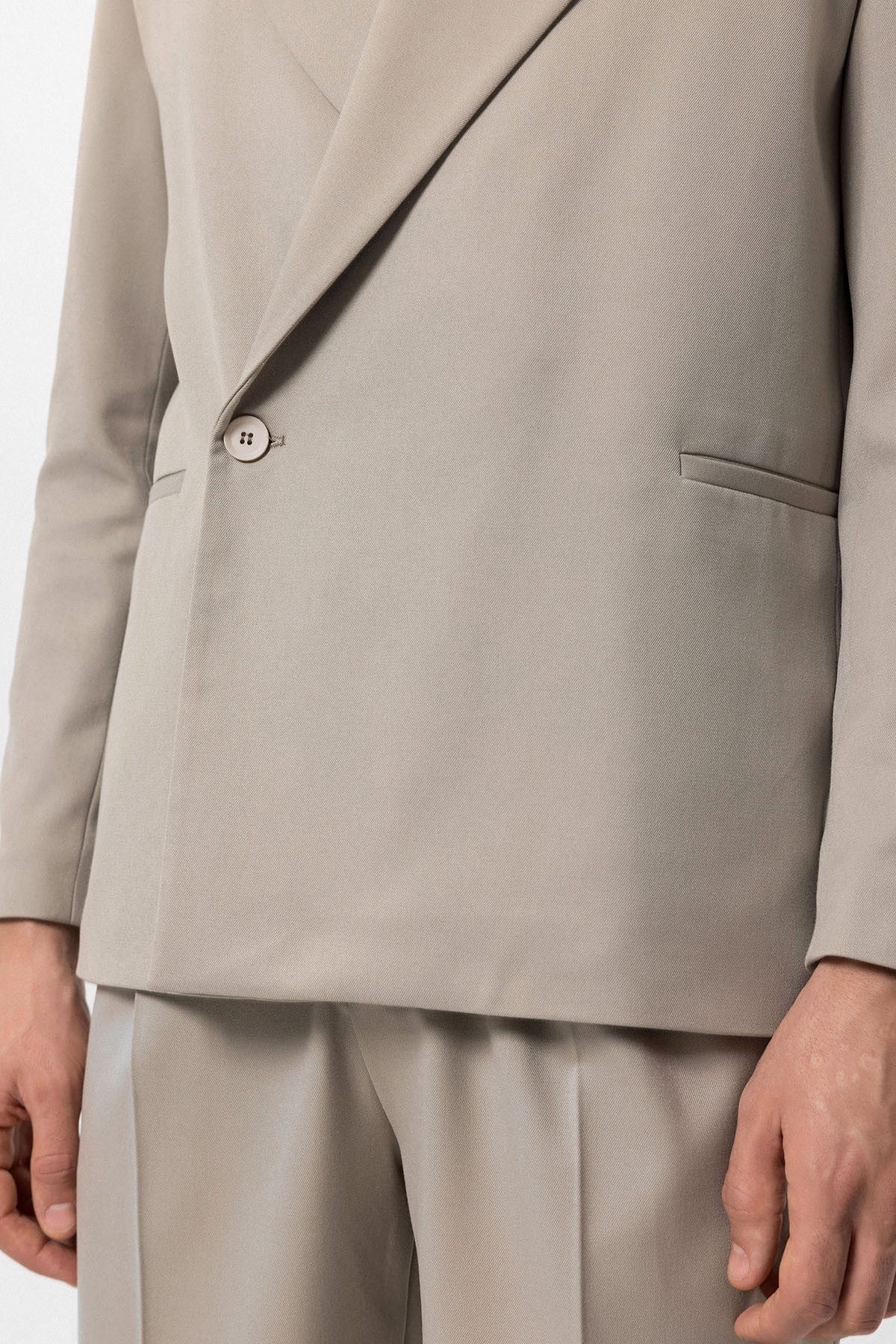 Men's Double-Breasted Blazer with Slit Pockets