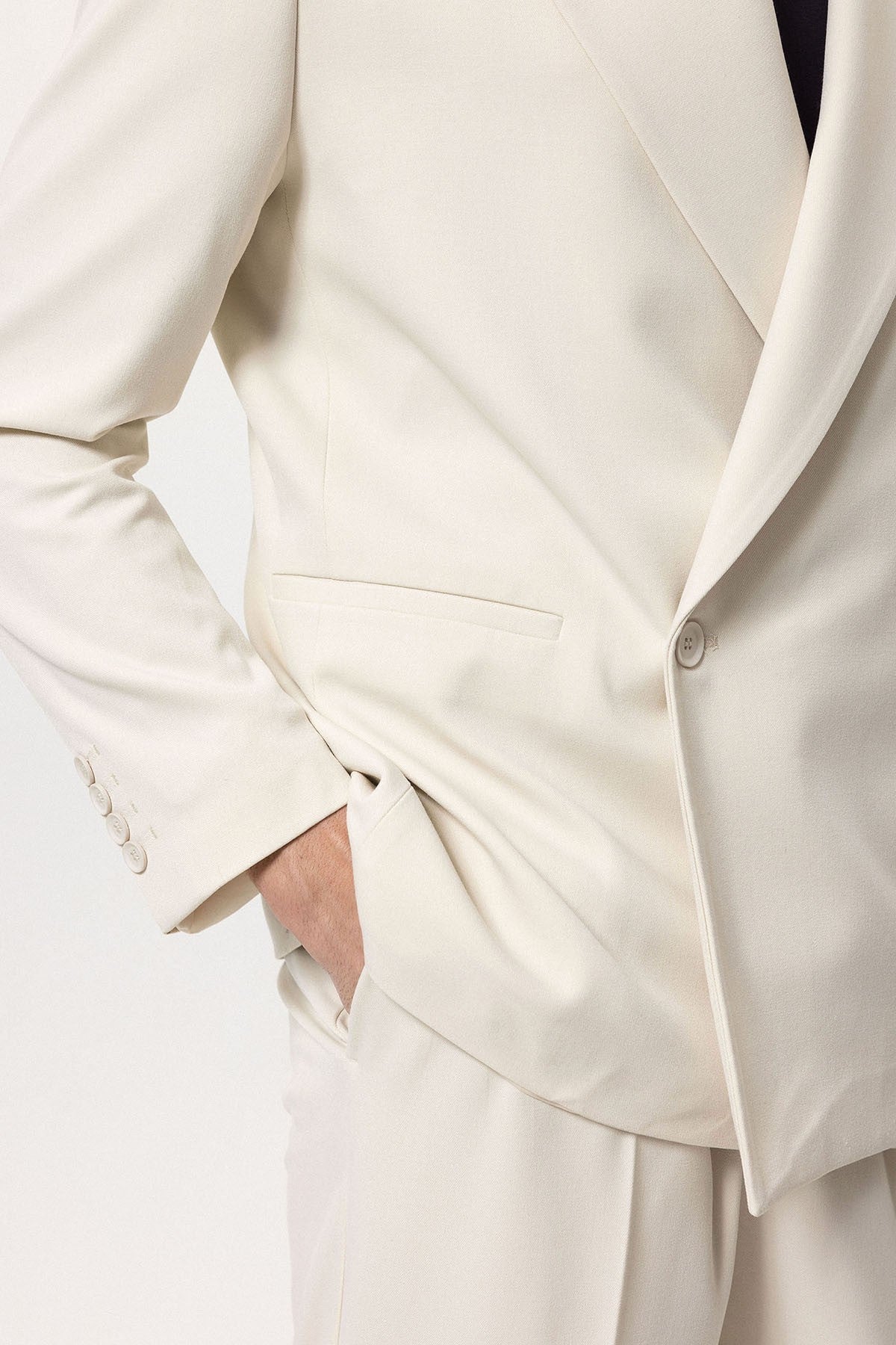Men's Double-Breasted Blazer with Slit Pockets