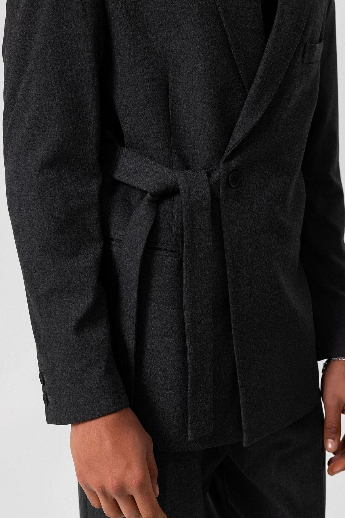 Antioch Double-Breasted Men's Blazer with Belt