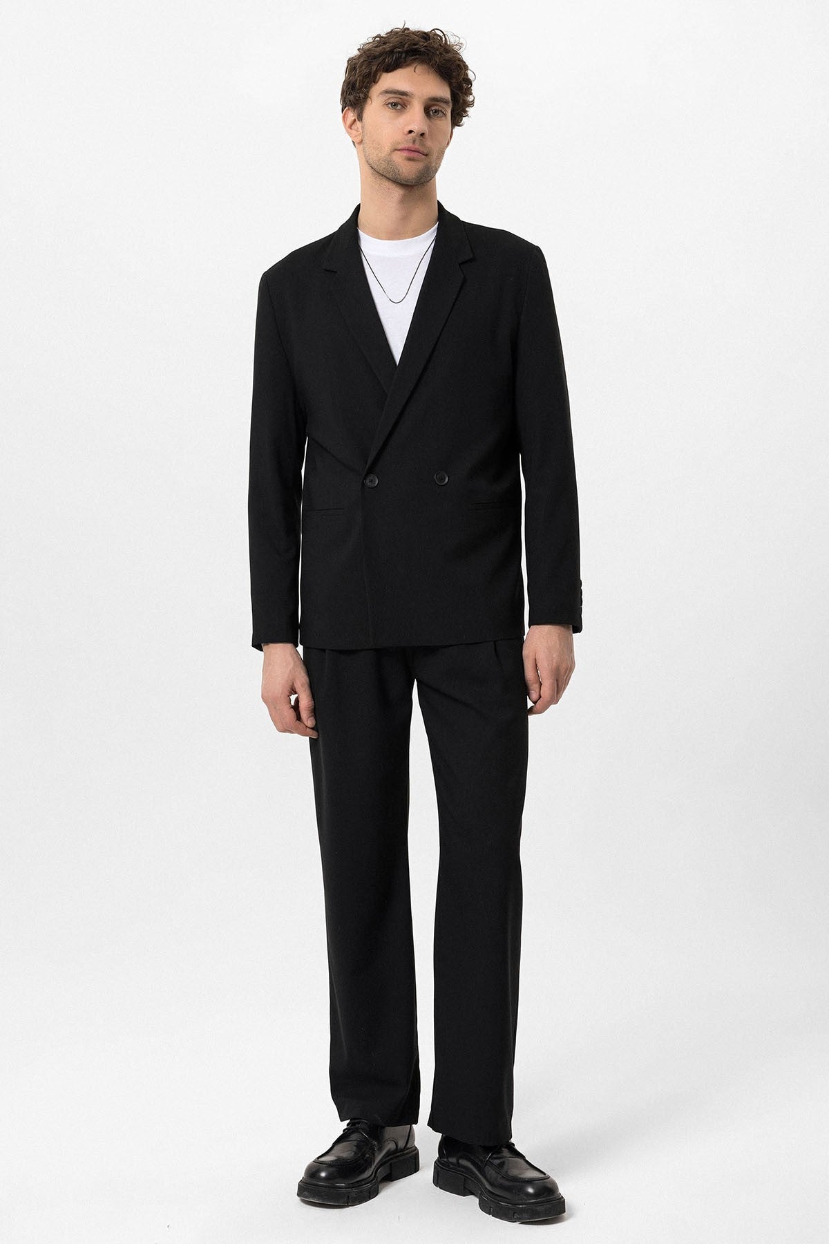 Antioch Single-Button Double-Breasted Men's Blazer