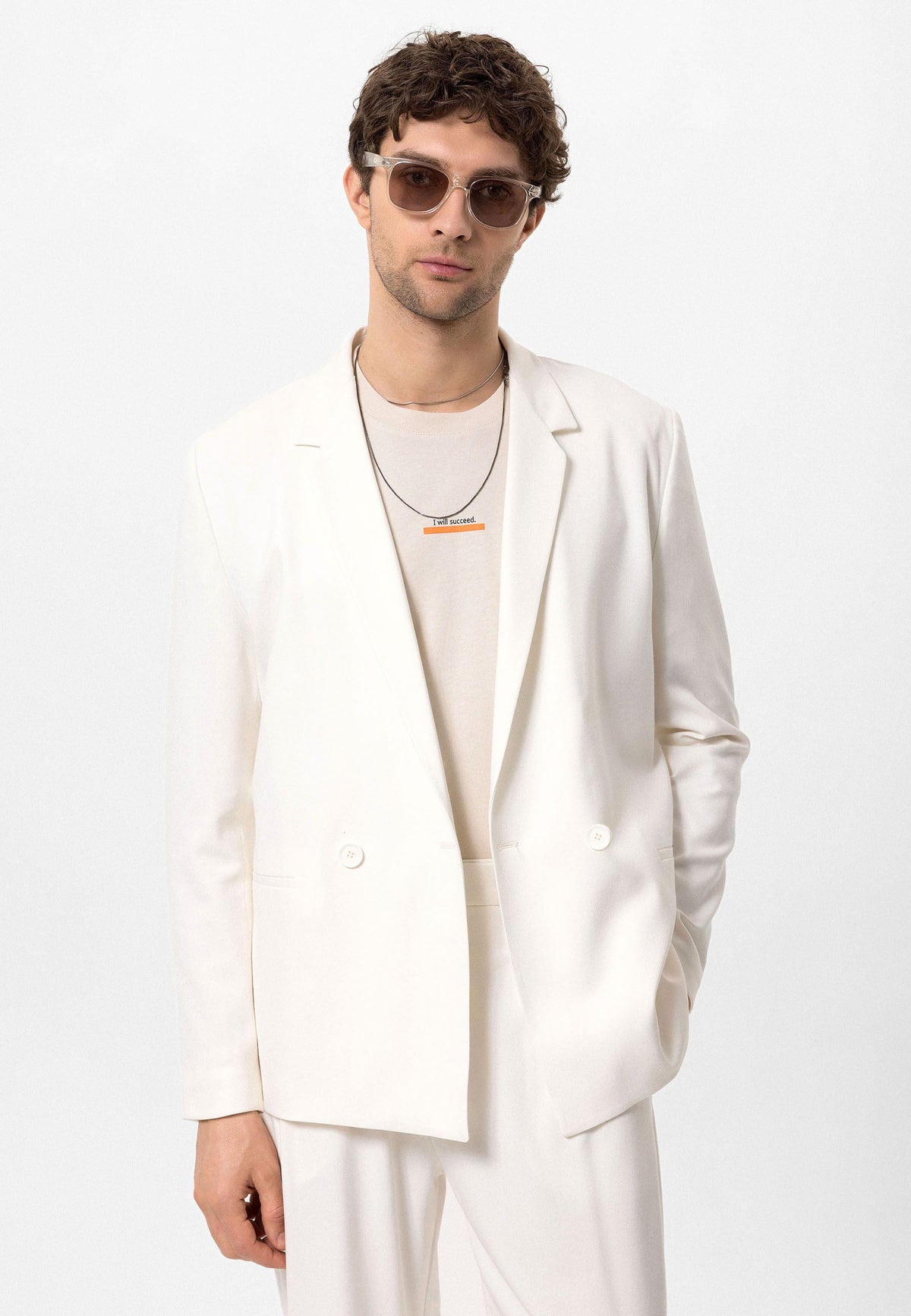 Antioch Single-Button Double-Breasted Men's Blazer